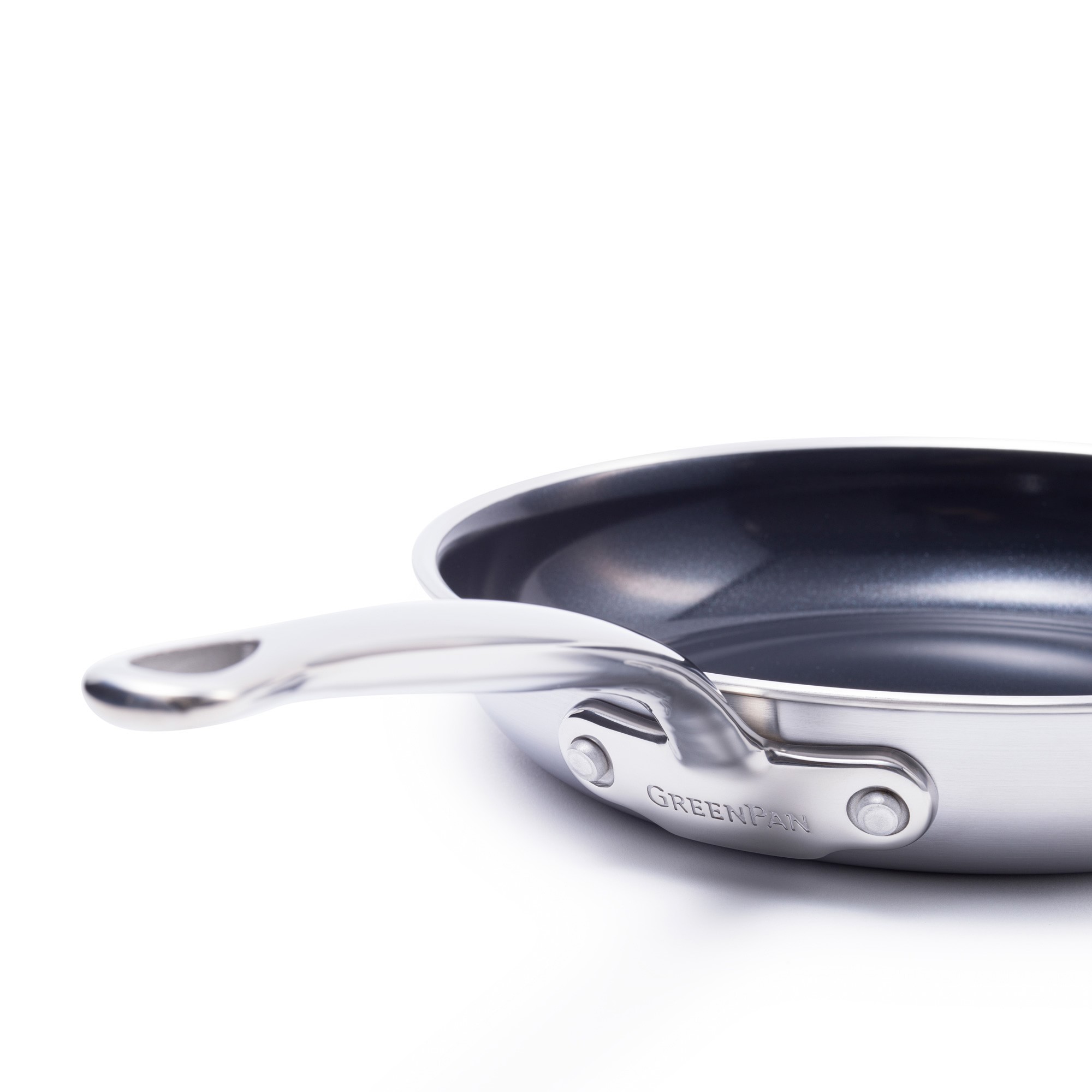 GreenPan™ Premiere Stainless-Steel Ceramic Nonstick 12 Covered Fry Pan