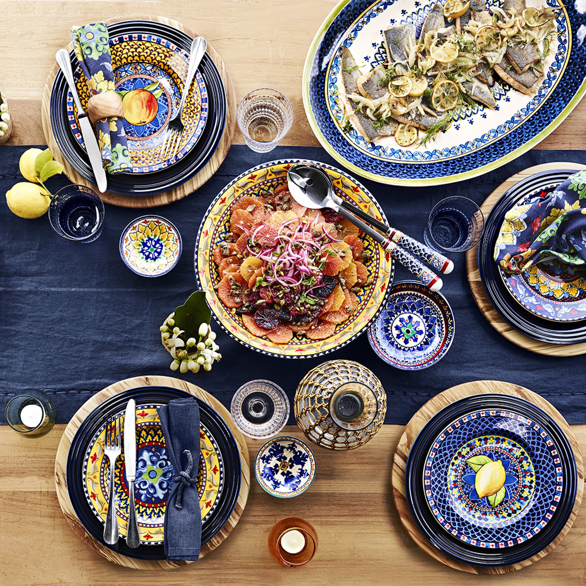 Sicily Ceramic Oval Platter, X-Large