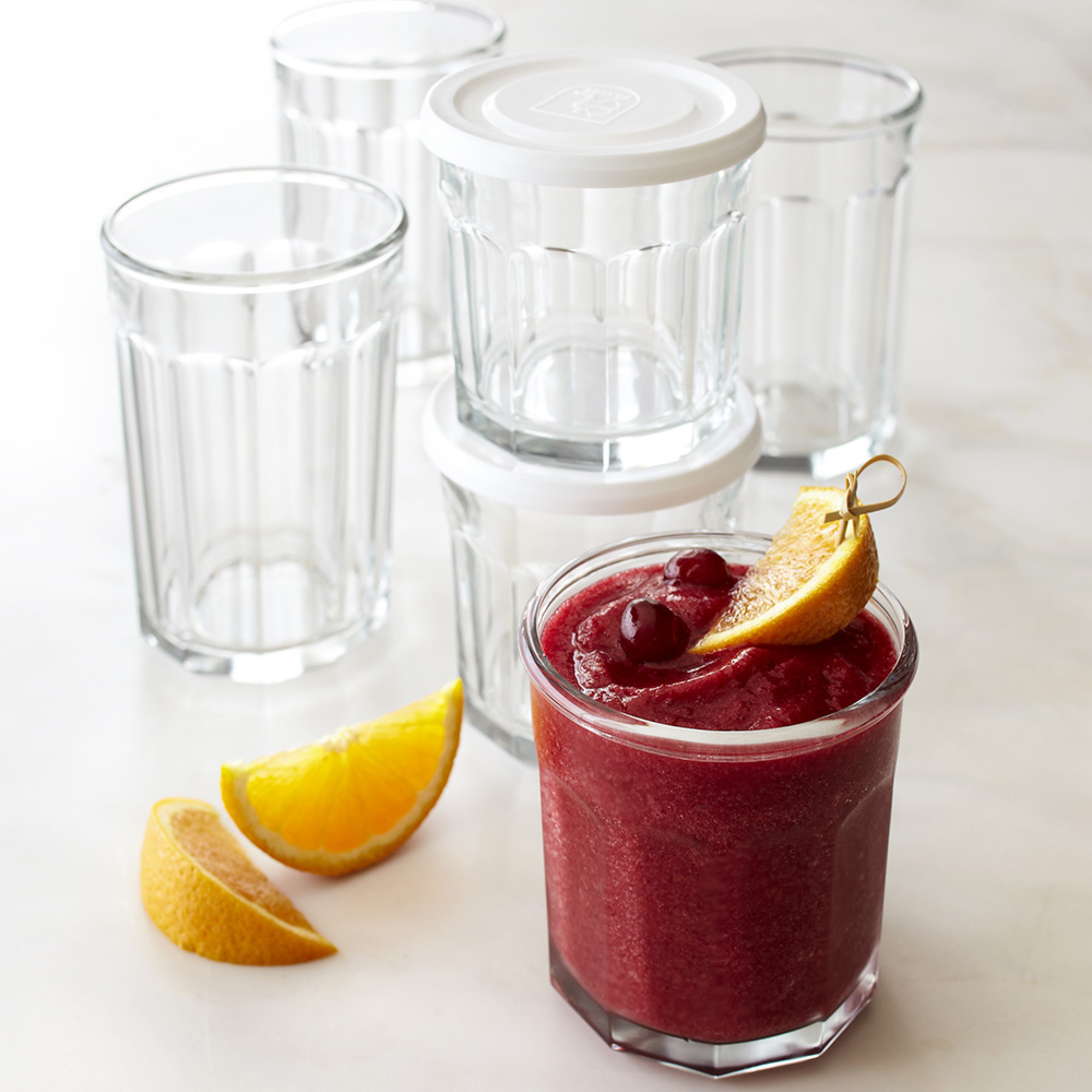 Working Glasses with Lids, Set of 4, 21 oz.