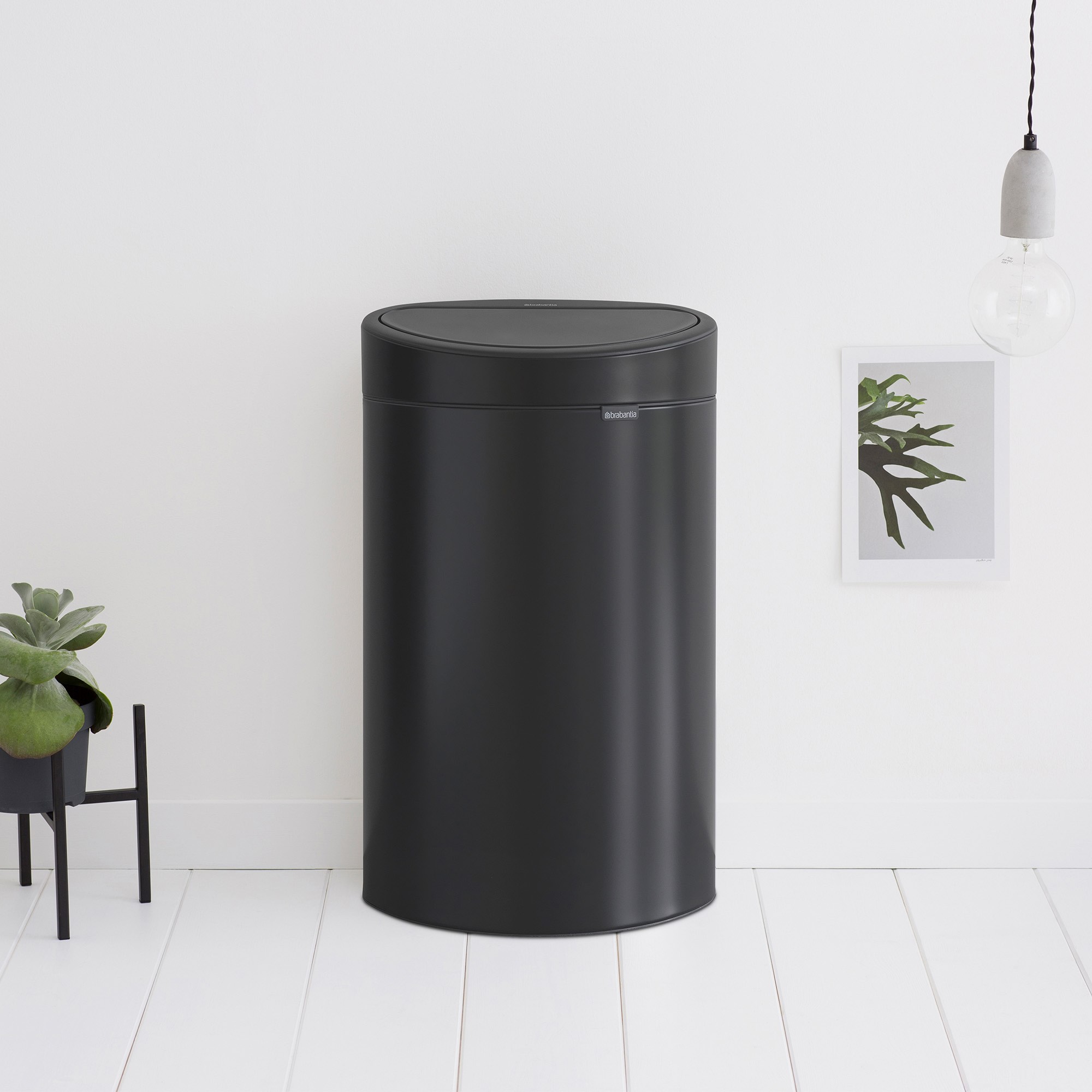 Brabantia Touch Top Trash Can, 10.6 Gallon