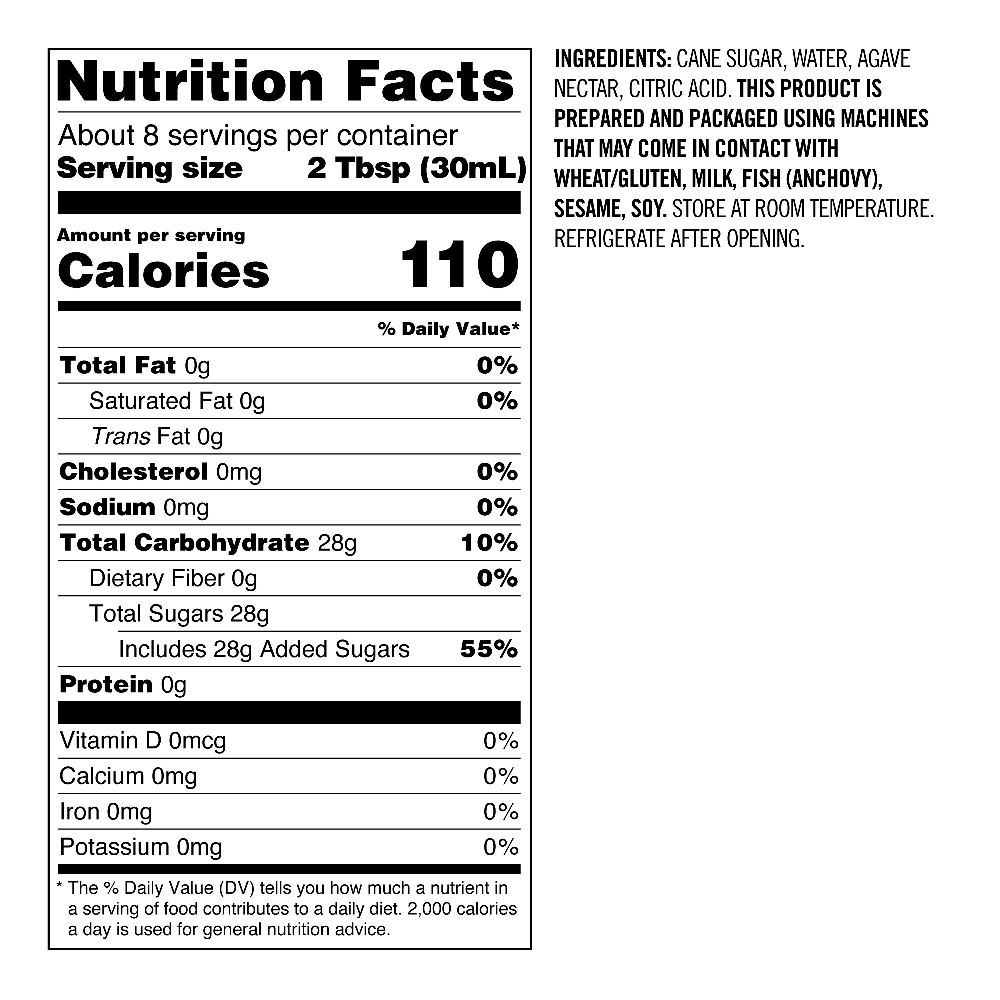 Williams Sonoma Bar Ingredients Simple Syrup