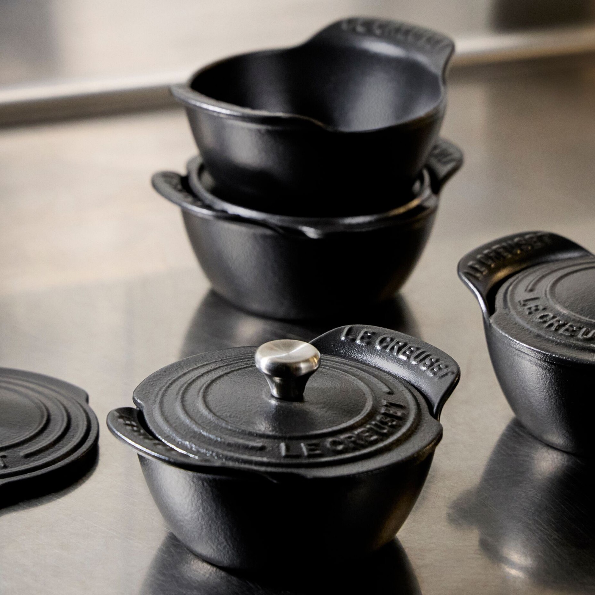 Le Creuset Gourmand Enameled Cast Iron 4-Piece Covered Cocotte Set