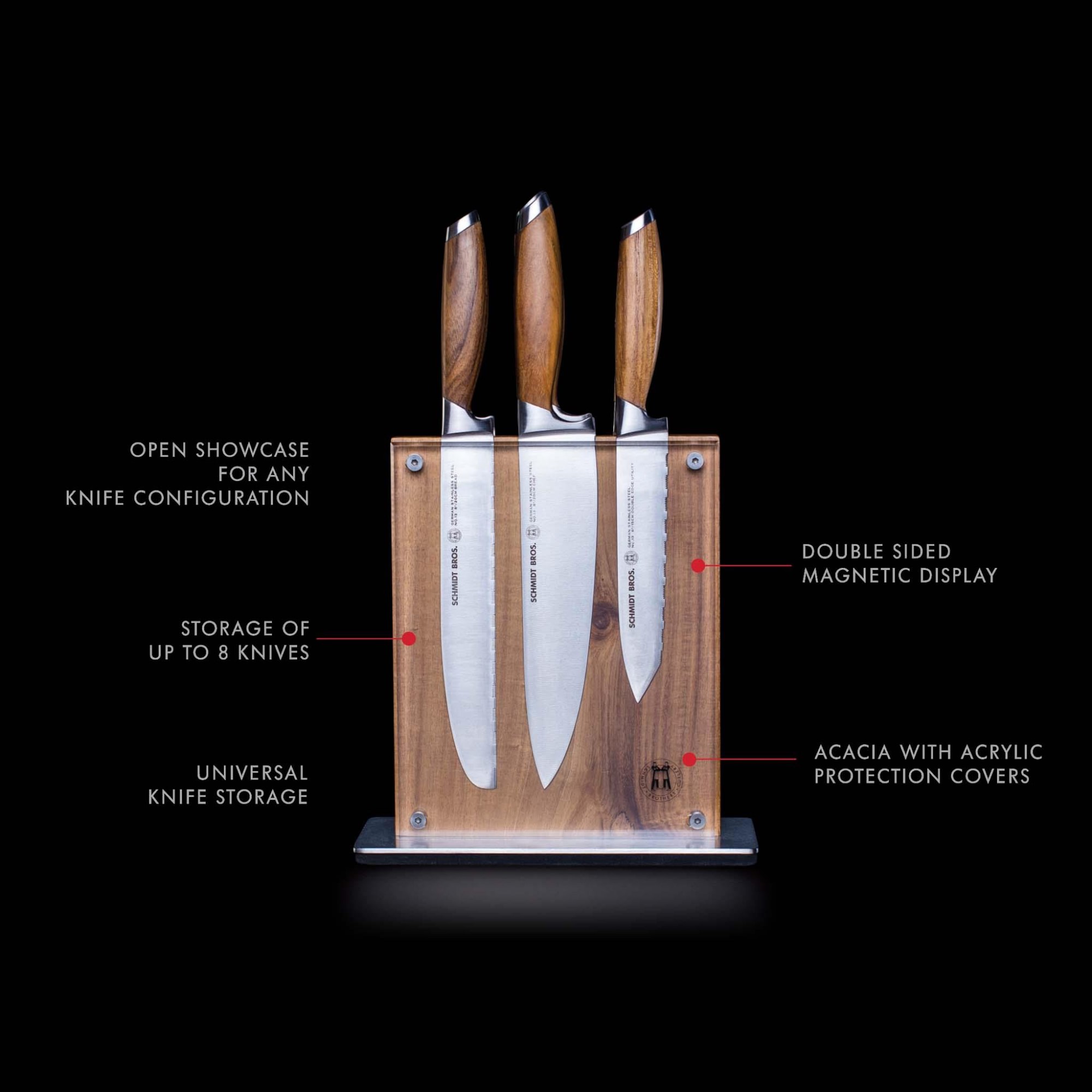 Schmidt Brothers Midtown Knife Block, Acacia