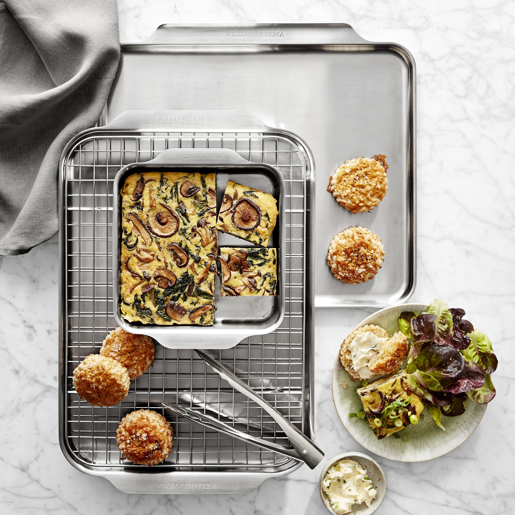 Williams Sonoma Signature Thermo-Clad™ Stainless-Steel Ovenware Baking Pan, 8 x 8