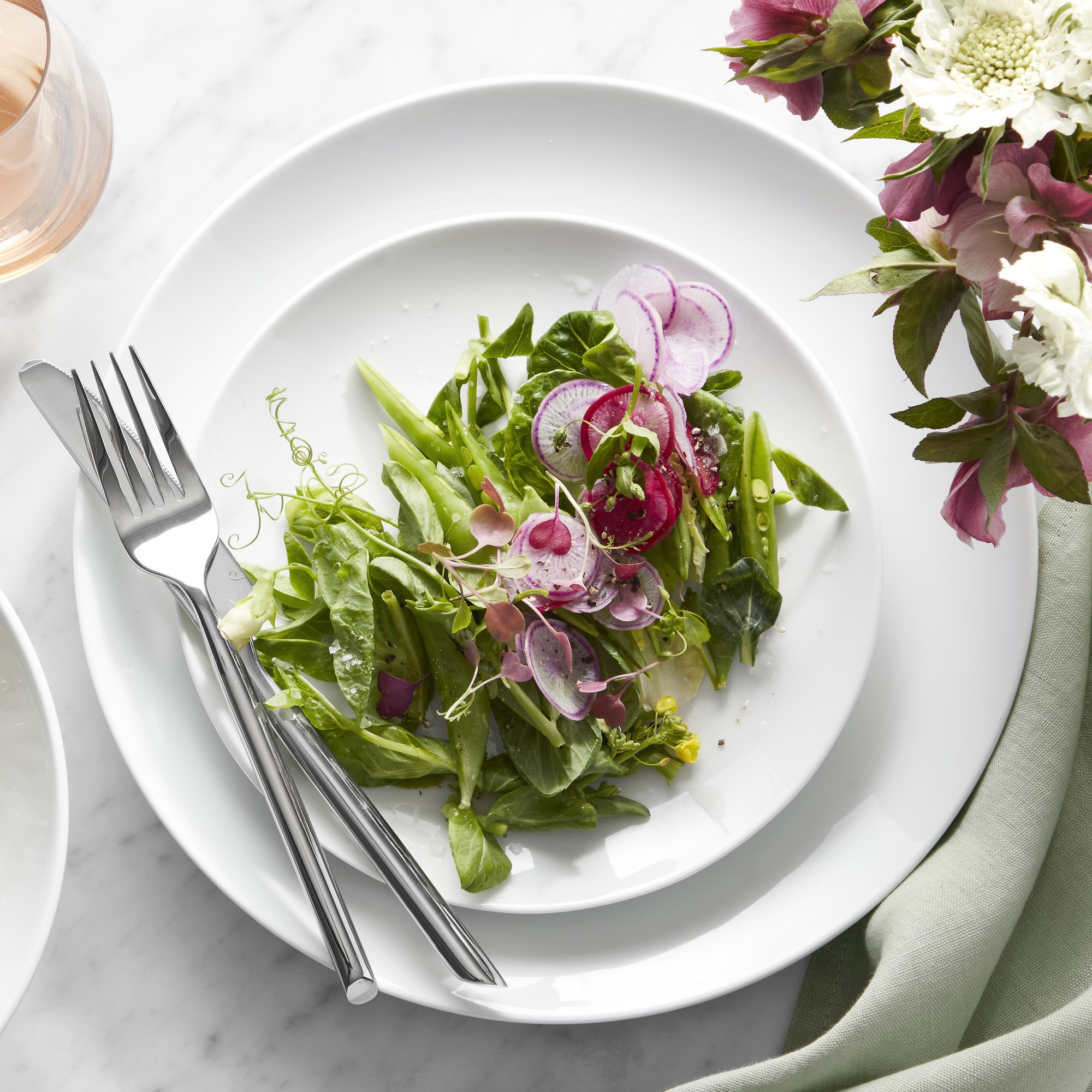 Pillivuyt Coupe Porcelain Salad Plates