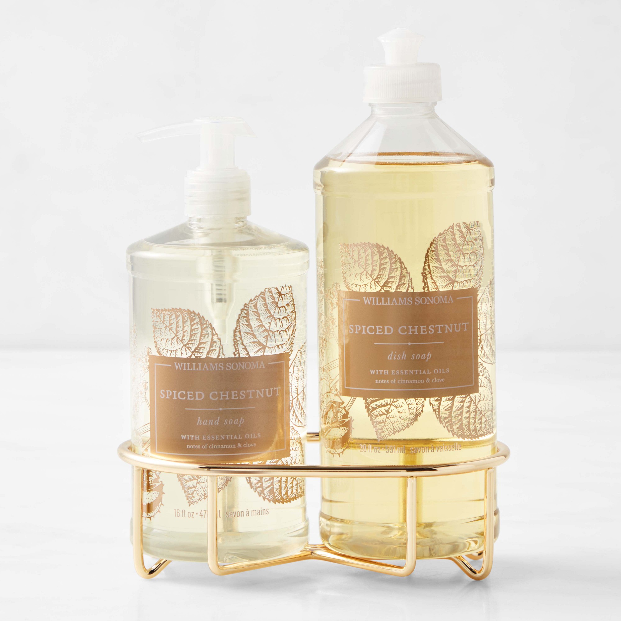 Williams Sonoma Spiced Chestnut Hand Soap & Dish Soap 3-Piece Kitchen Set