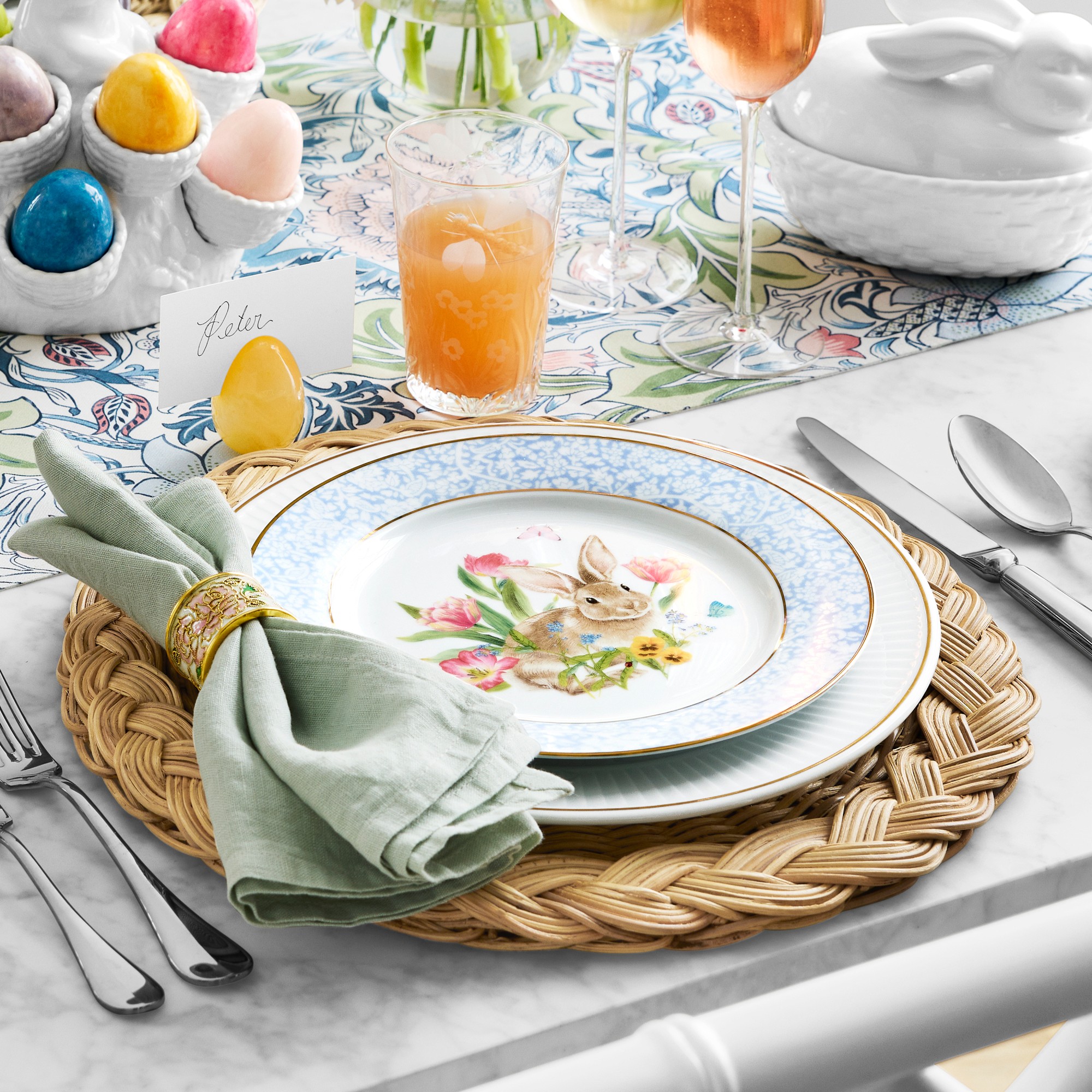 Pillivuyt Plisse Gold Porcelain Dinner Plates, Set of 4