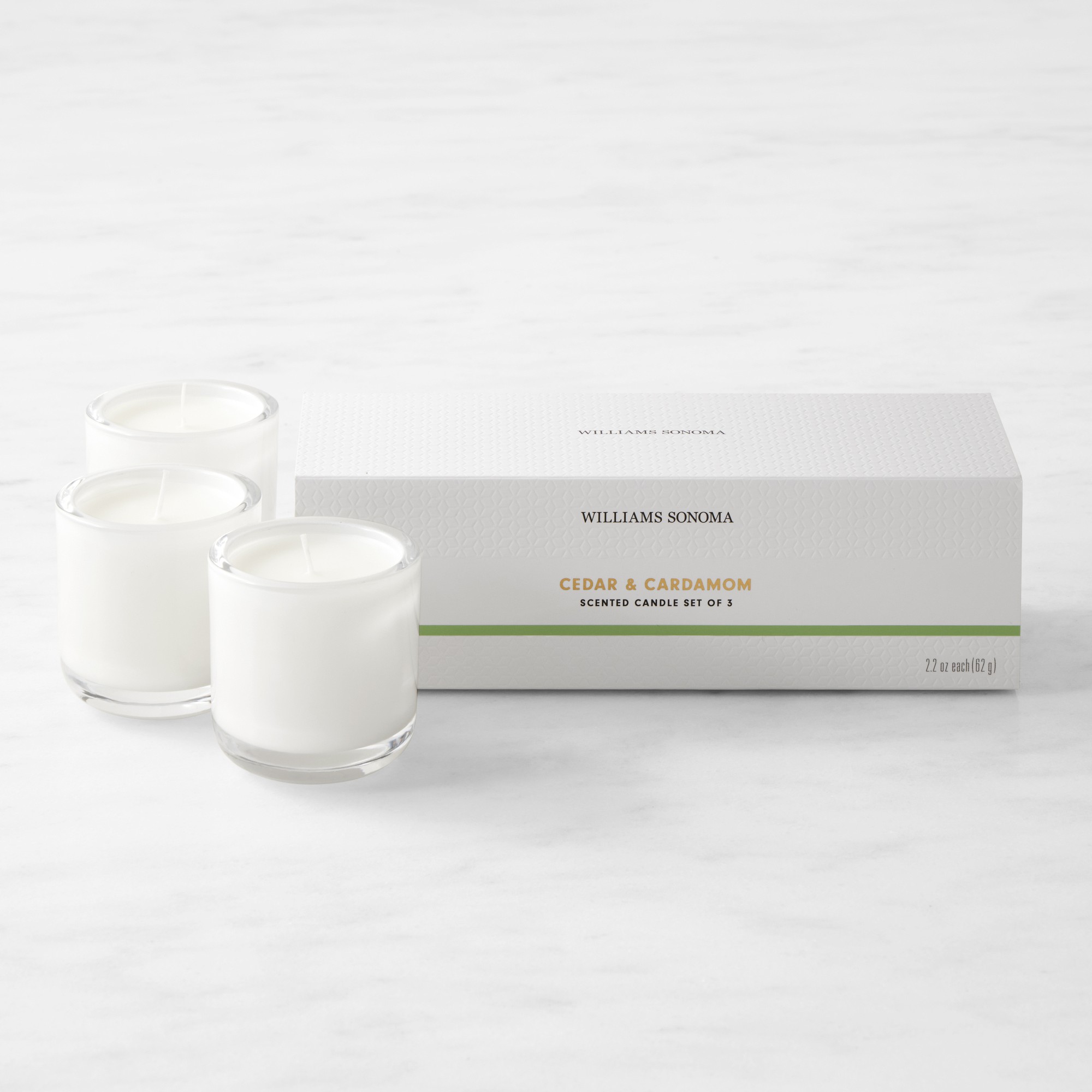 Home Fragrance Candles Set of 3, Cedar and Cardamom