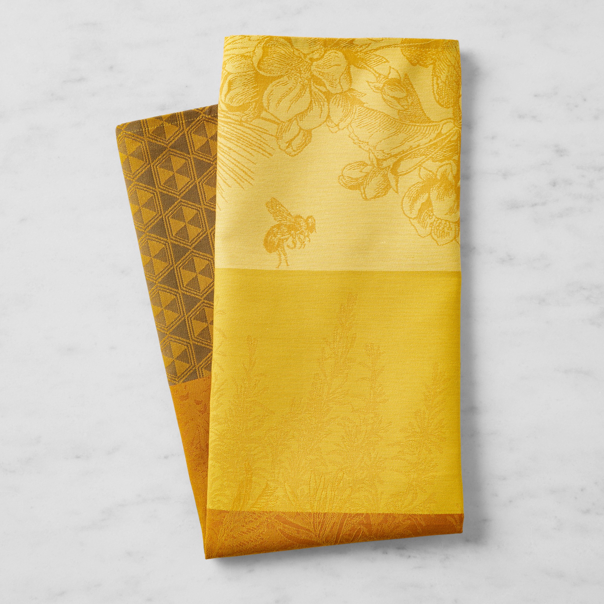 Jacquard Francais Honeybee Yellow Tea Towel