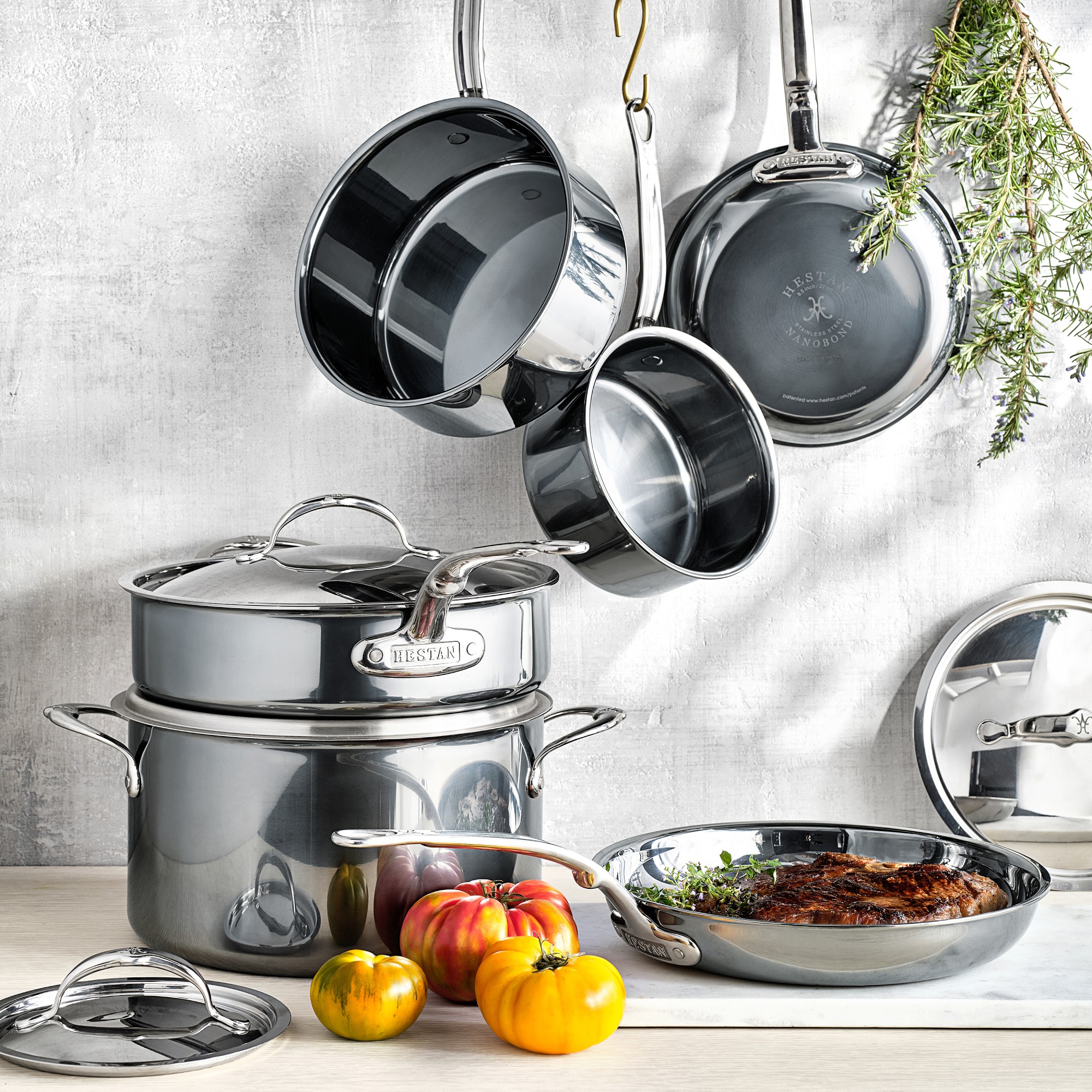 Hestan NanoBond® Titanium Stainless-Steel 10-Piece Cookware Set