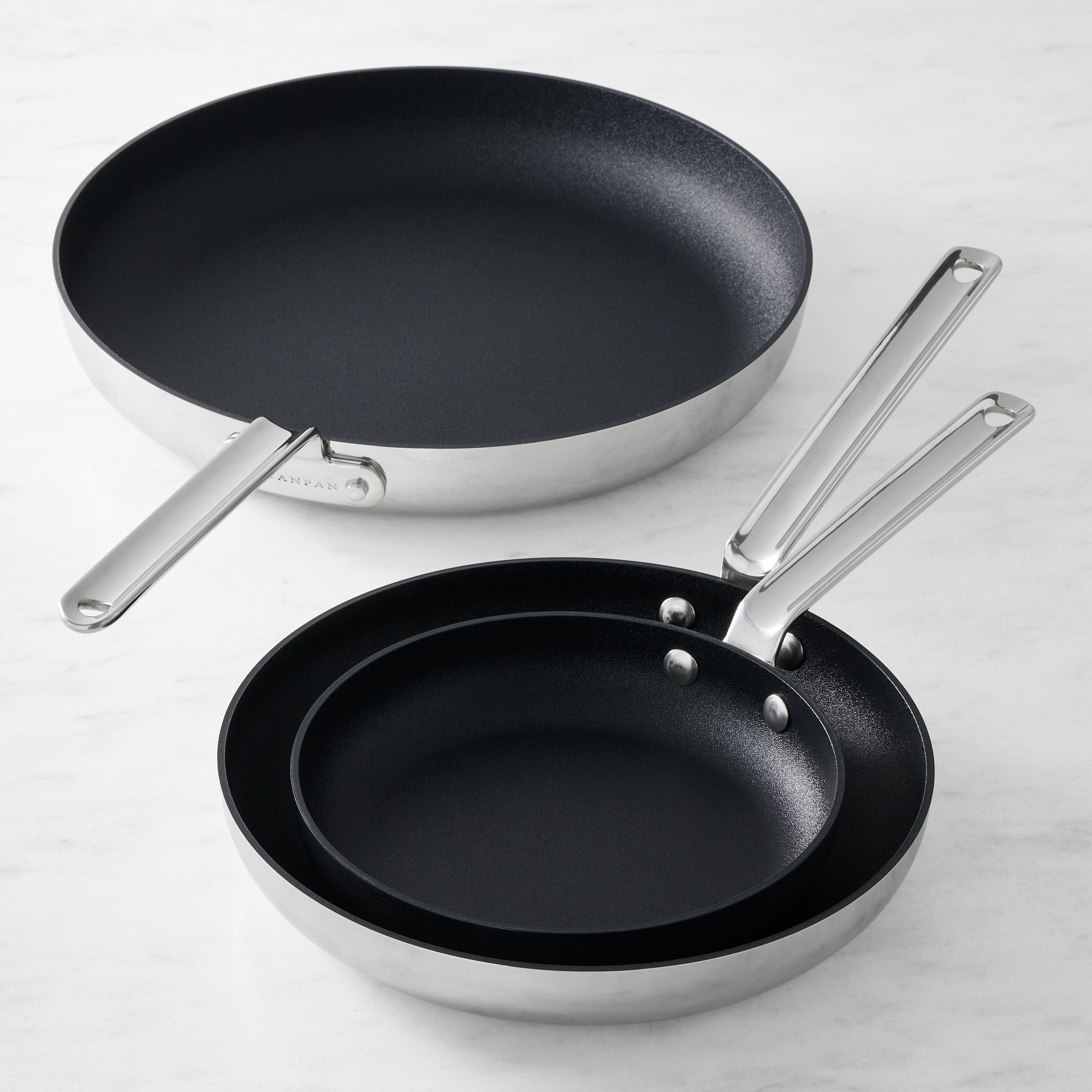 SCANPAN® TSS+ Stainless-Steel Nonstick 3-Piece Fry Set