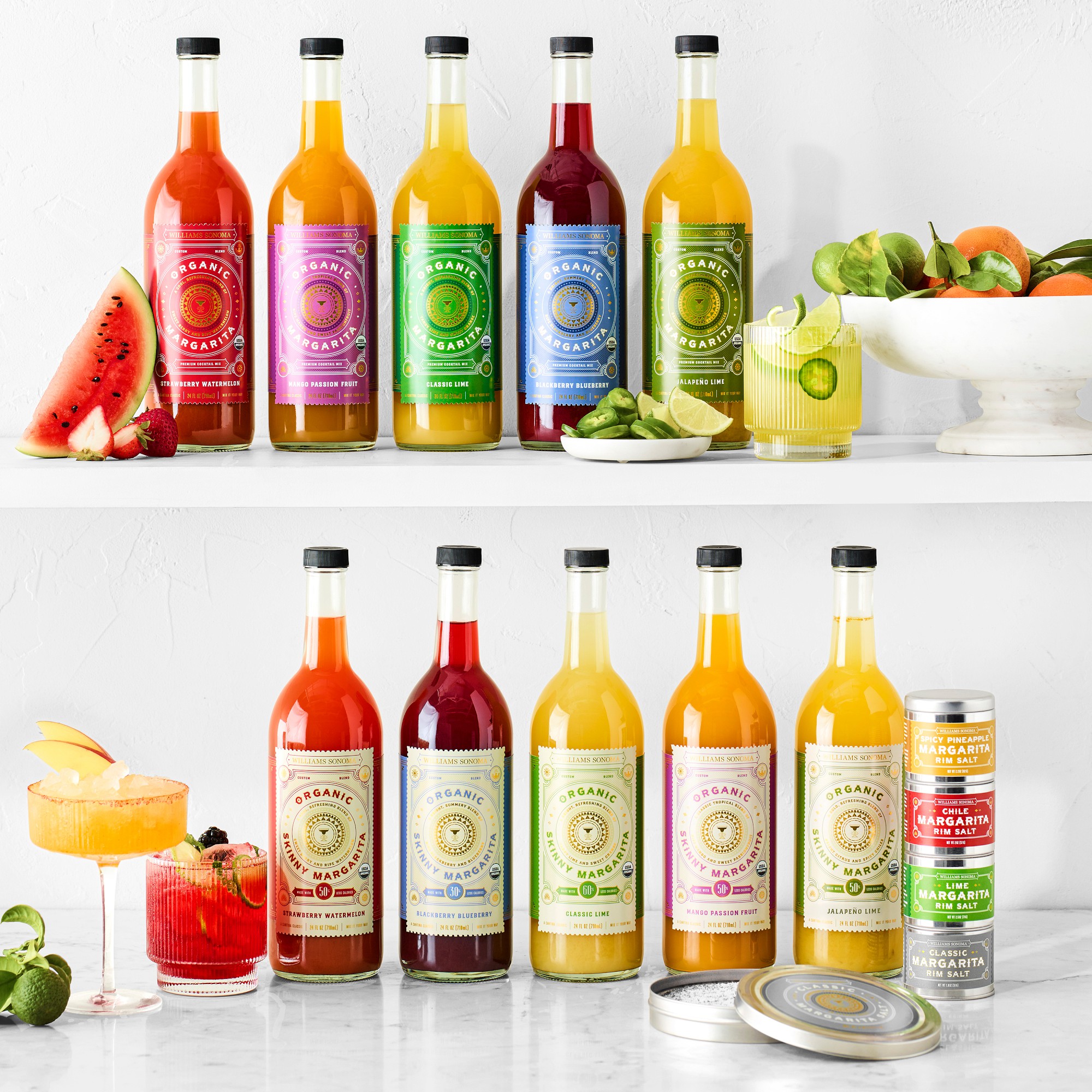 Williams Sonoma Skinny Organic Margarita Mix, Strawberry Watermelon