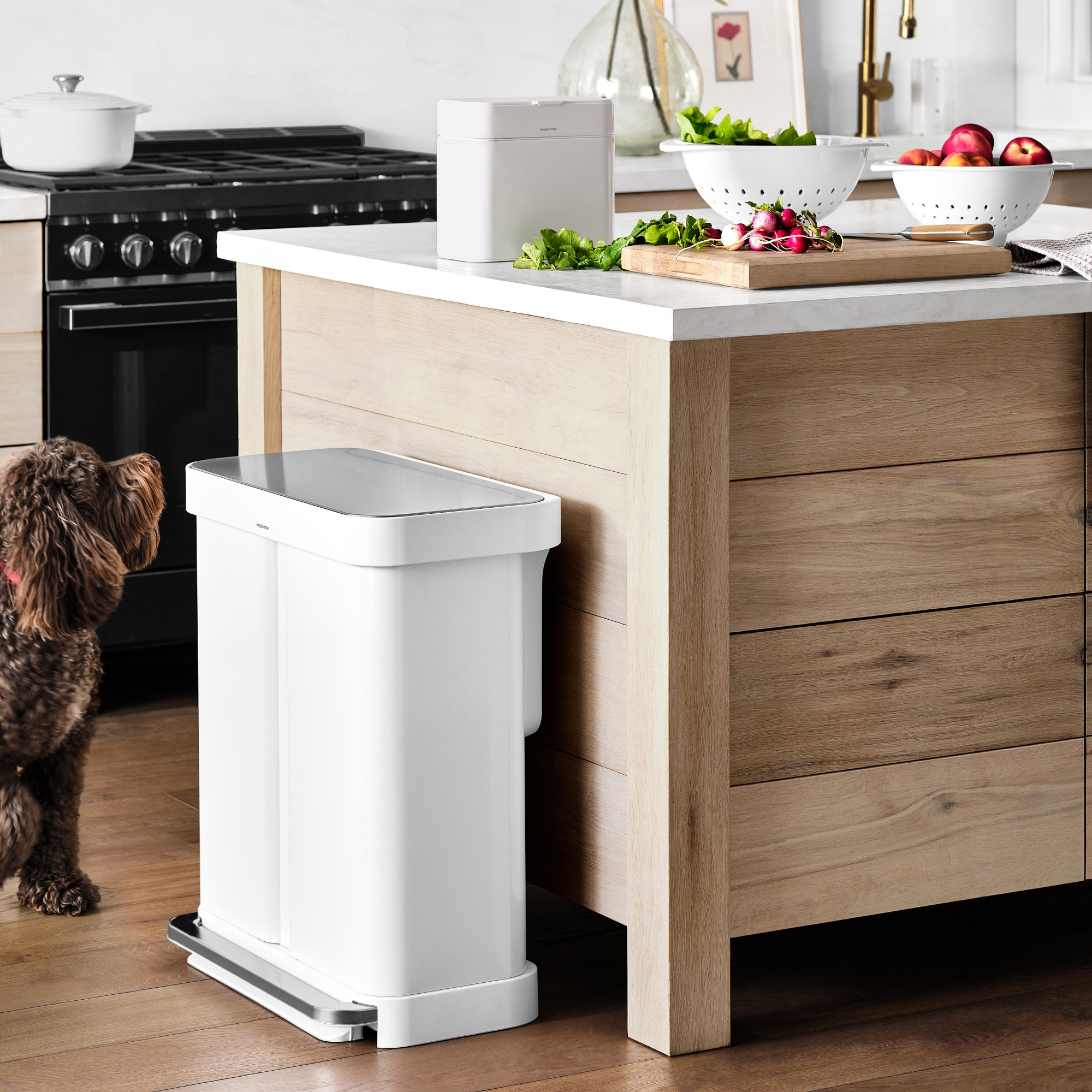 simplehuman™ Dual Compartment Step Can with Liner Pocket, 58L