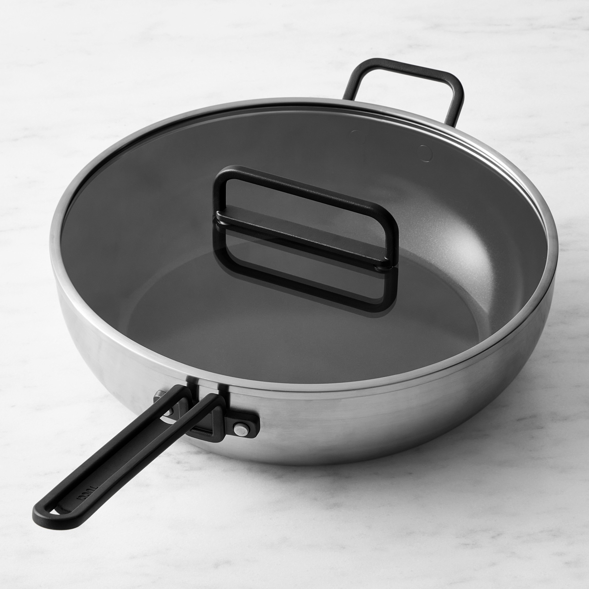 GreenPan™ Stanley Tucci™ Stainless-Steel Ceramic Nonstick Essential Stanley Pan, Black