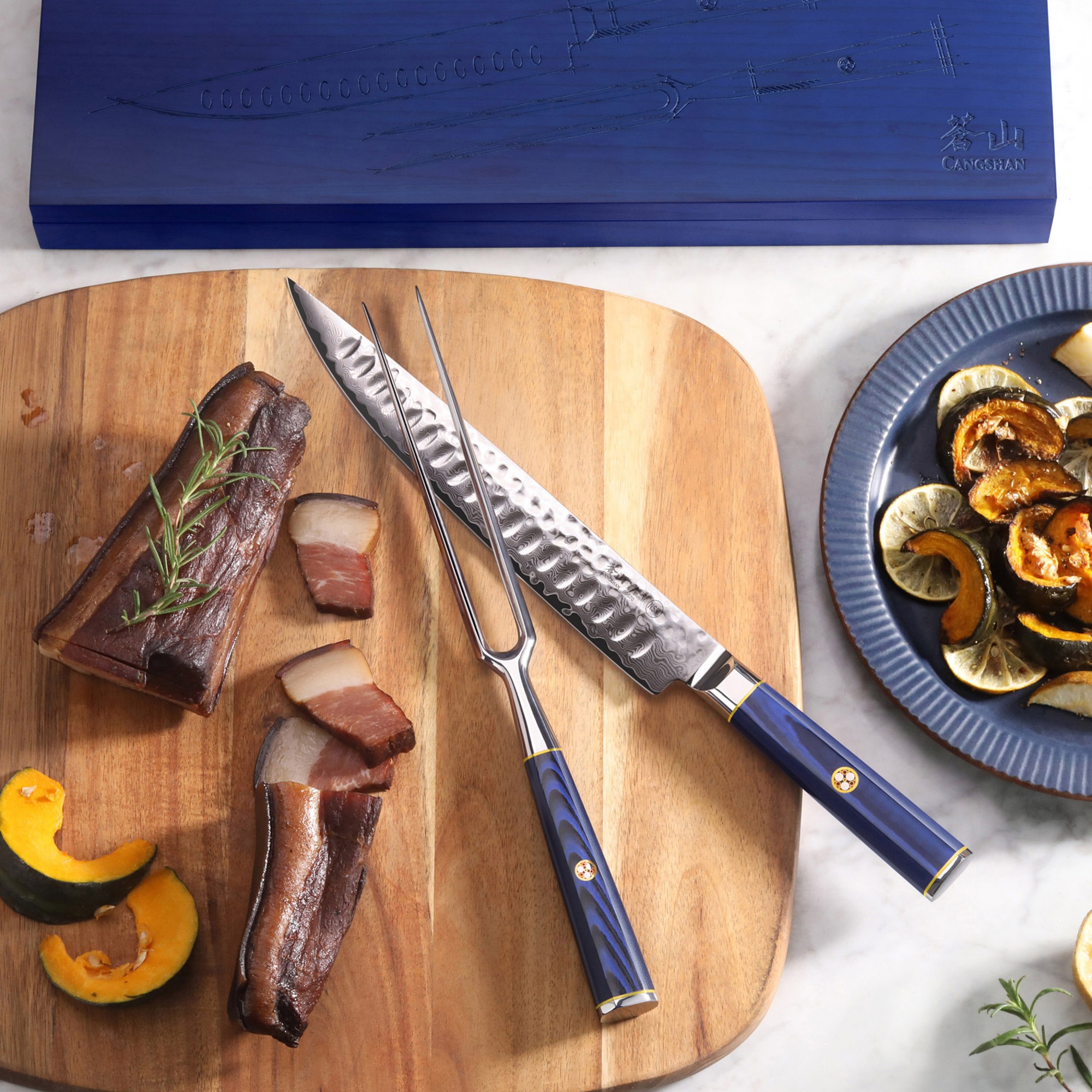 Cangshan Kita Carving Set with Ash Box, Set of 2