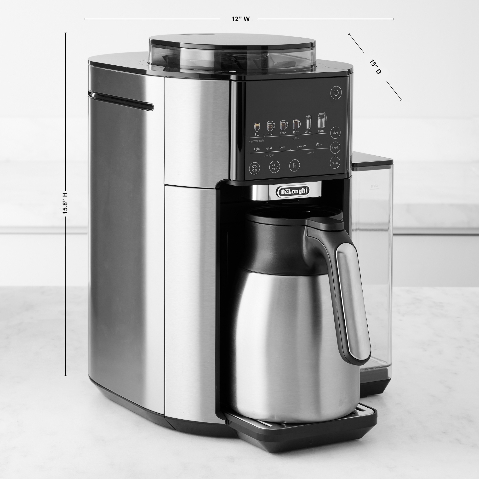 De'Longhi TrueBrew Automatic Coffee Maker with Bean Extract Technology & Thermal Carafe