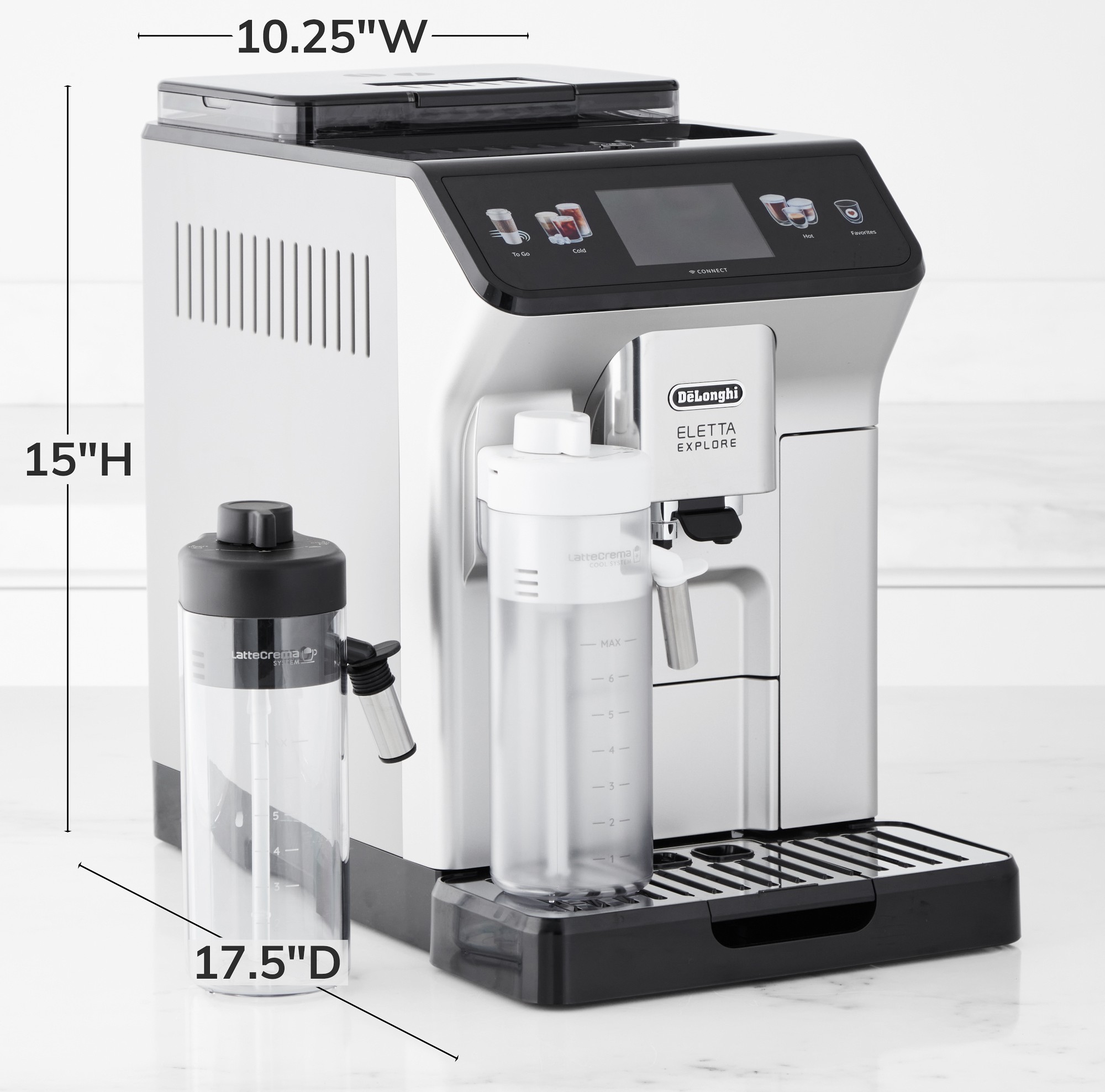 De'Longhi Eletta Explore Fully Automatic Espresso Machine with Cold Brew