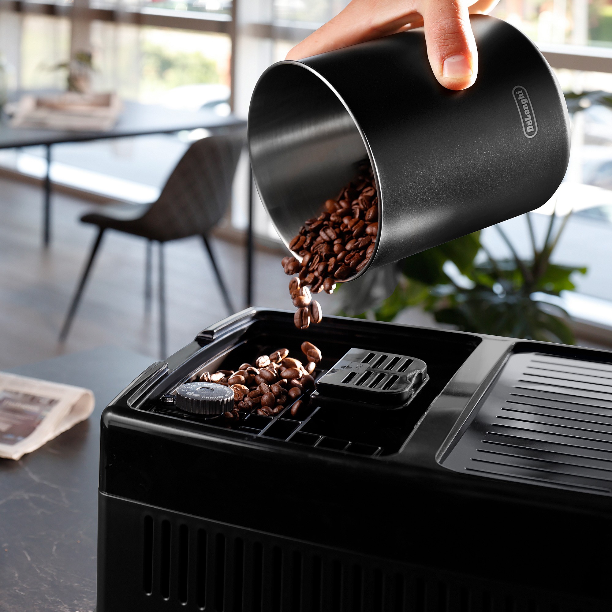 De'Longhi Dinamica Plus Fully Automatic Espresso Machine, Silver