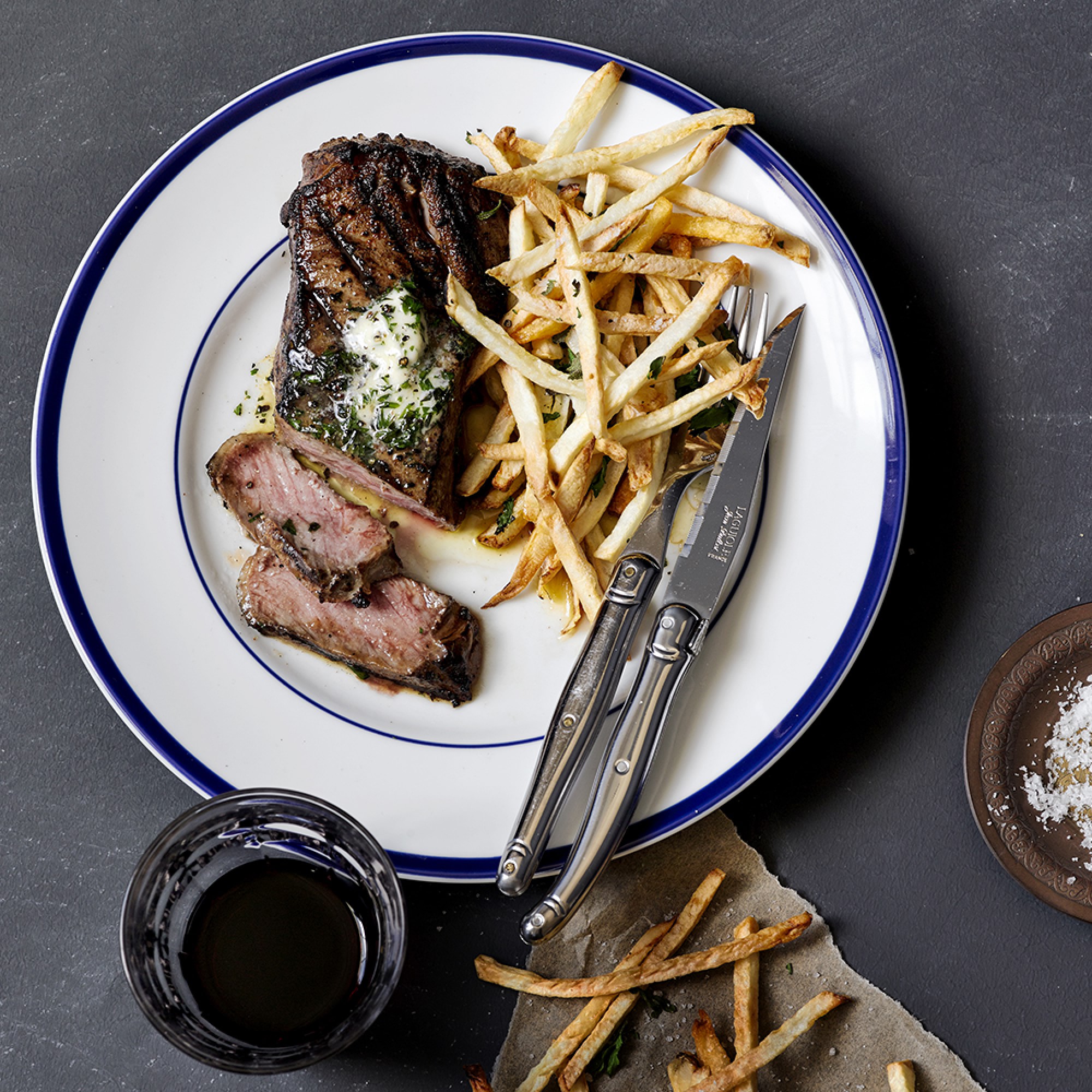 Laguiole Jean Dubost Steak Knives Block, Set of 6