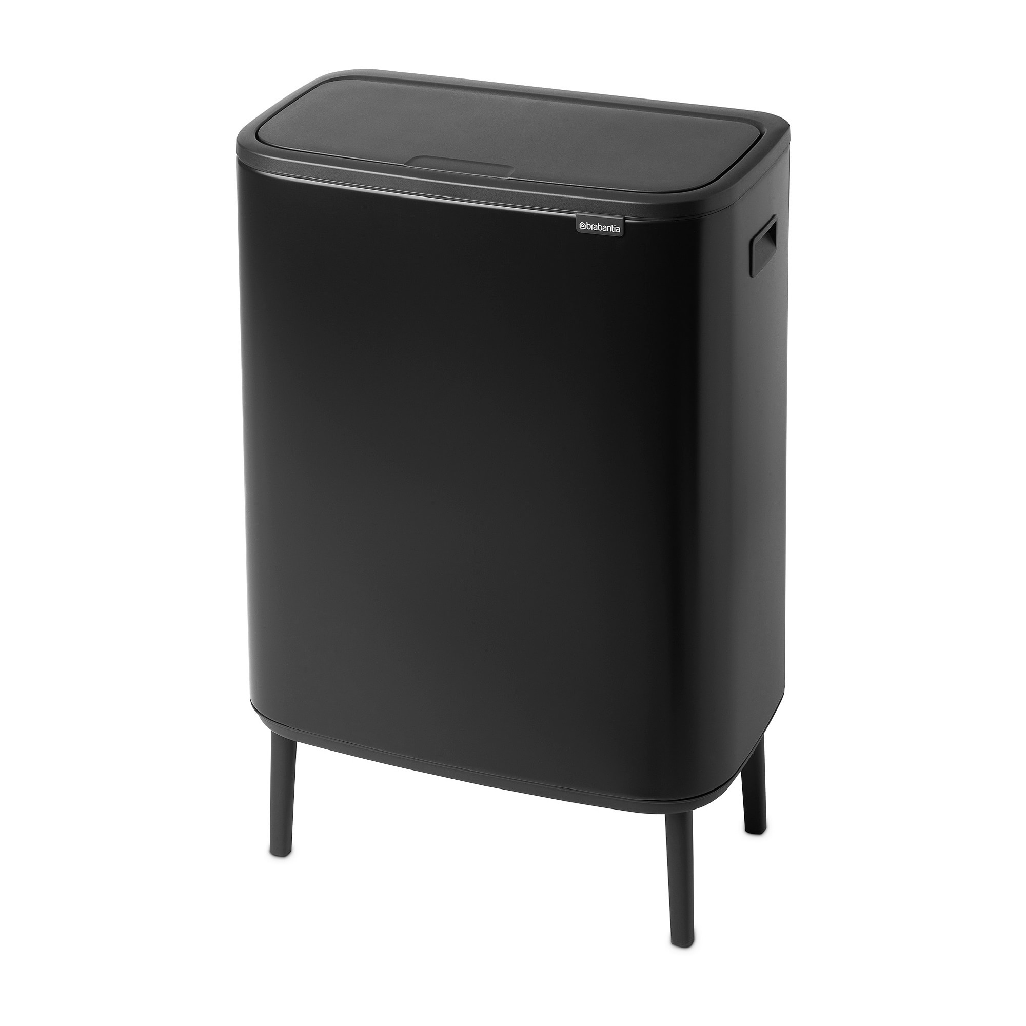 Brabantia Bo Touch Top Hi Dual Compartment Recycling Trash Can, 2 x 8 Gallon