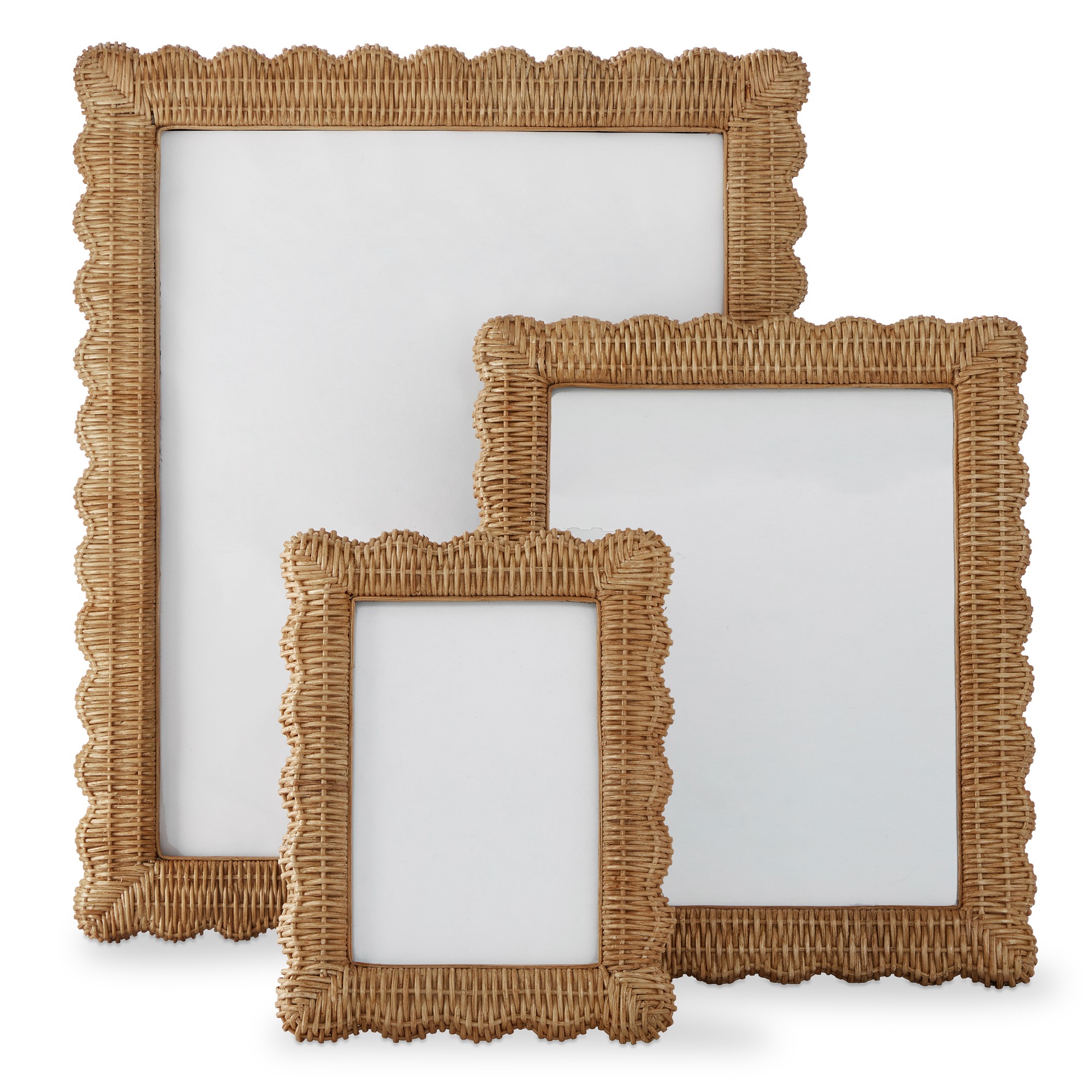 AERIN Wicker Scalloped Gallery Frame