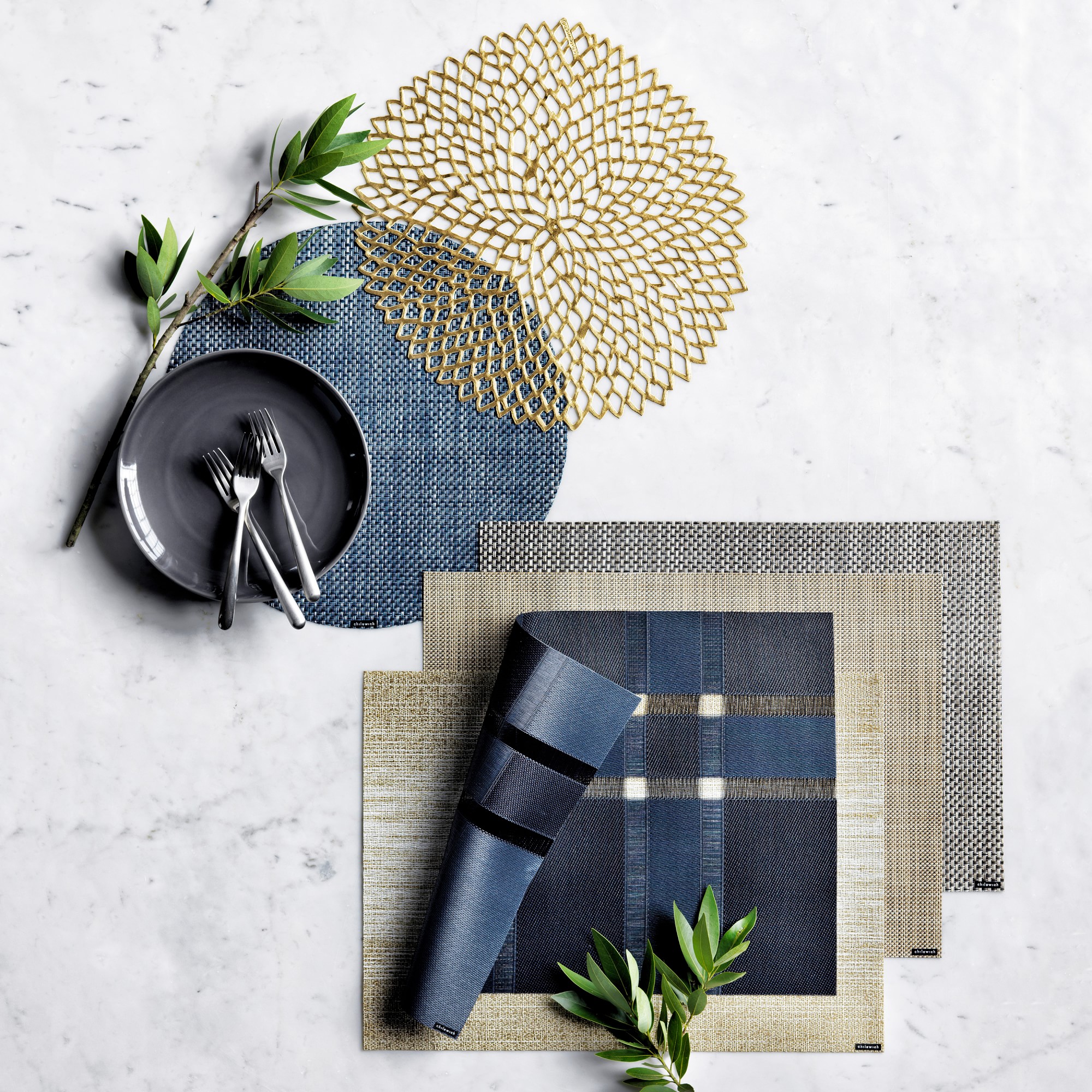 Chilewich Dahlia Round Placemats