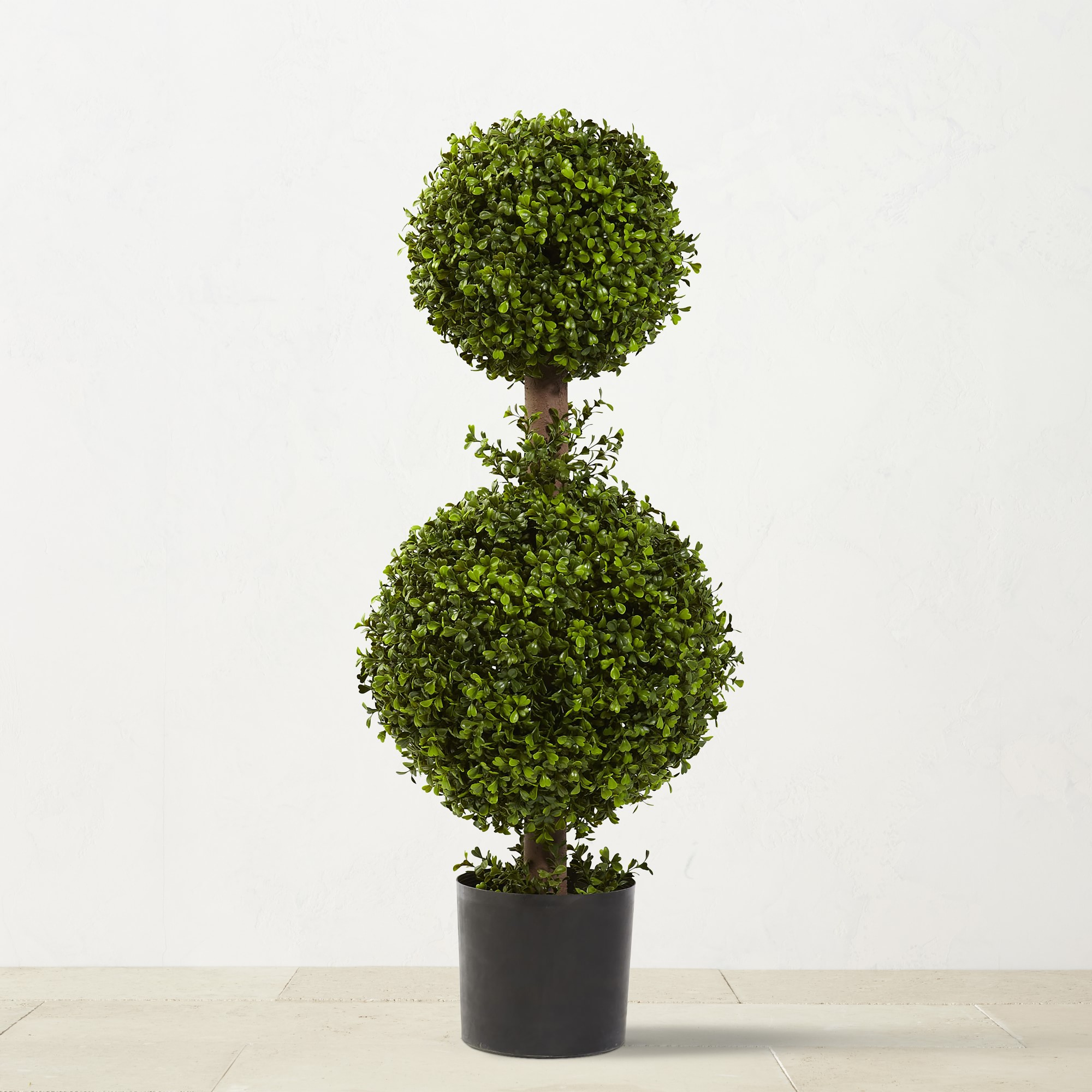 Faux Double Boxwood Topiary, 35