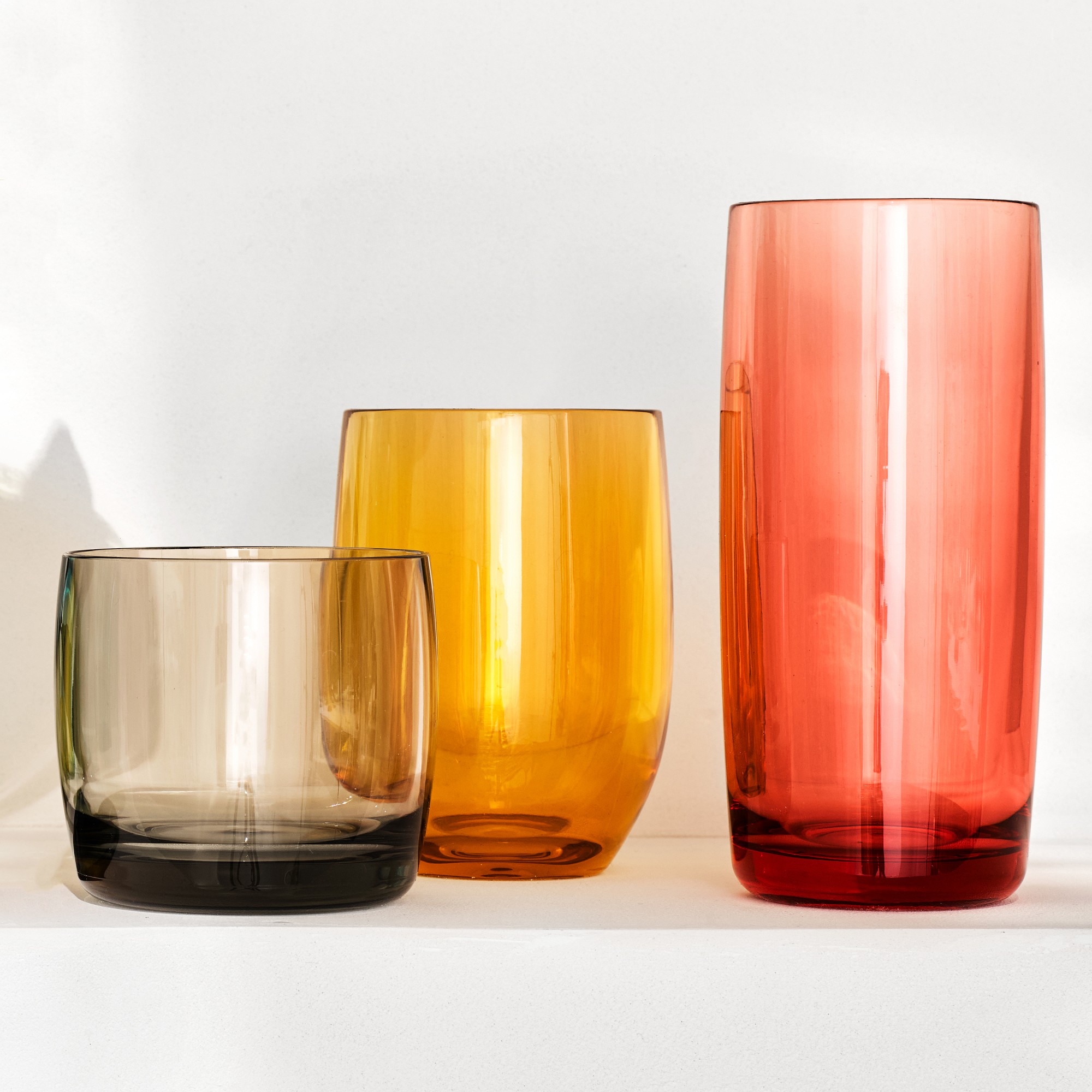 DuraClear® Tritan Multicolored Outdoor Stemless Wine Glasses, Set of 6