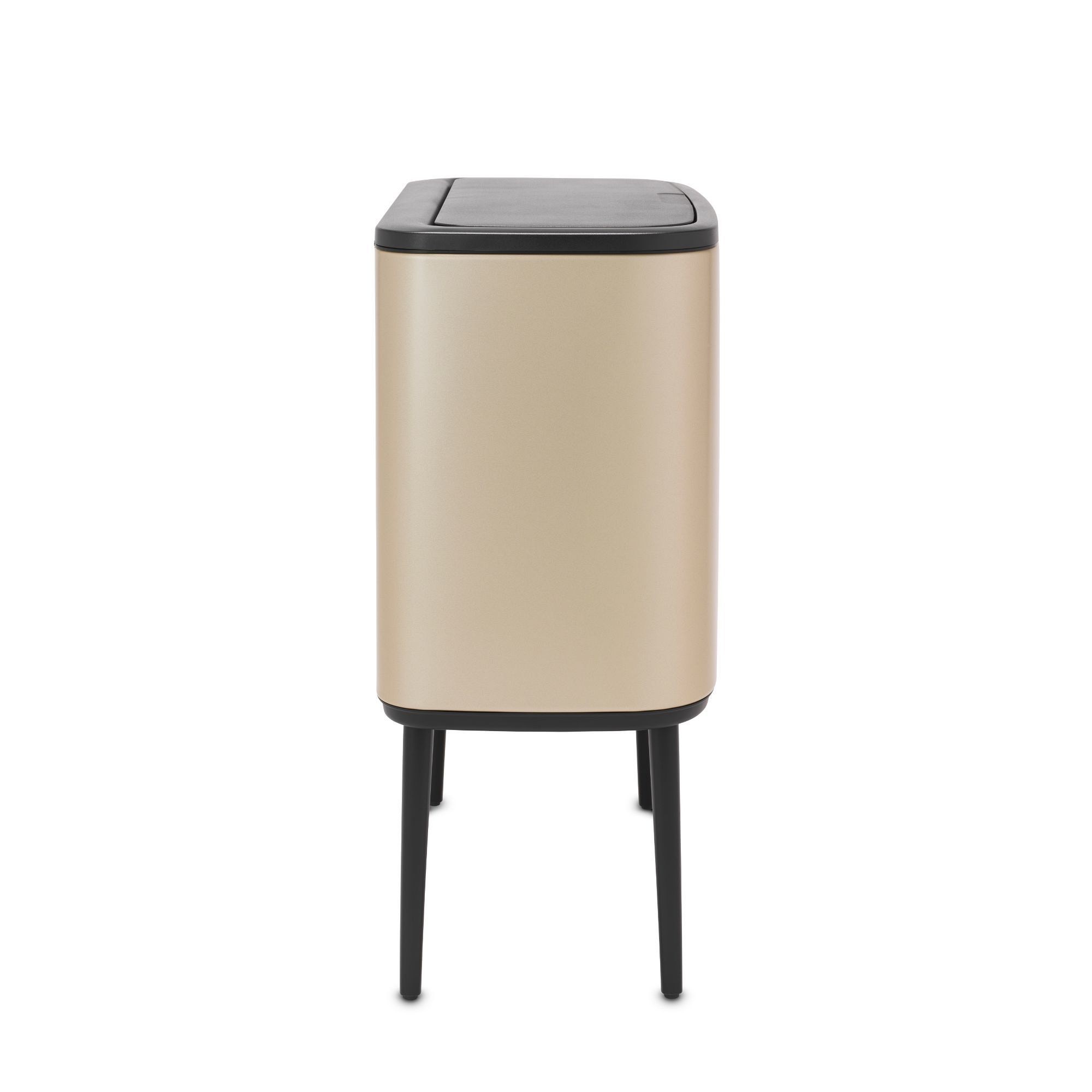 Brabantia Bo Touch Top Multi Compartment Recycling Trash Can, 3 x 3 Gallon