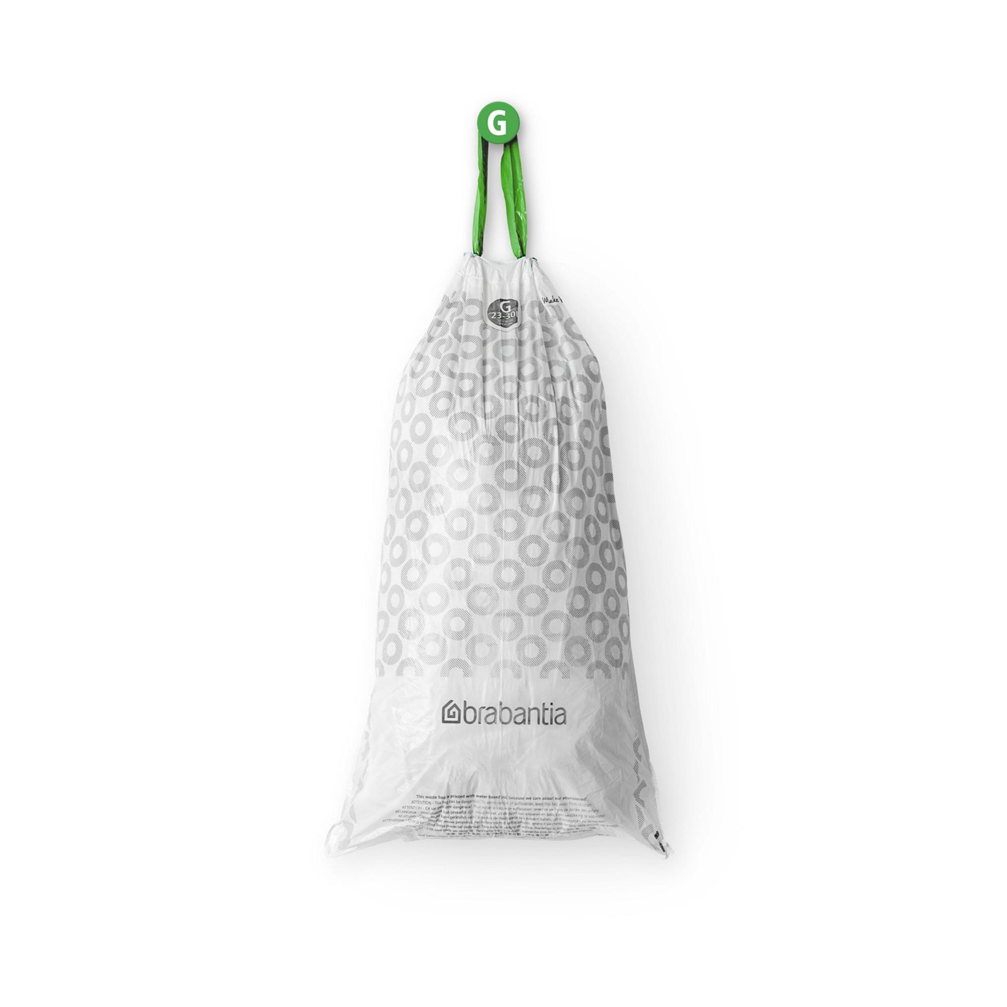Brabantia PerfectFit Trash Bags, Code G, 6-8 Gallon 23-30L, 120-Count