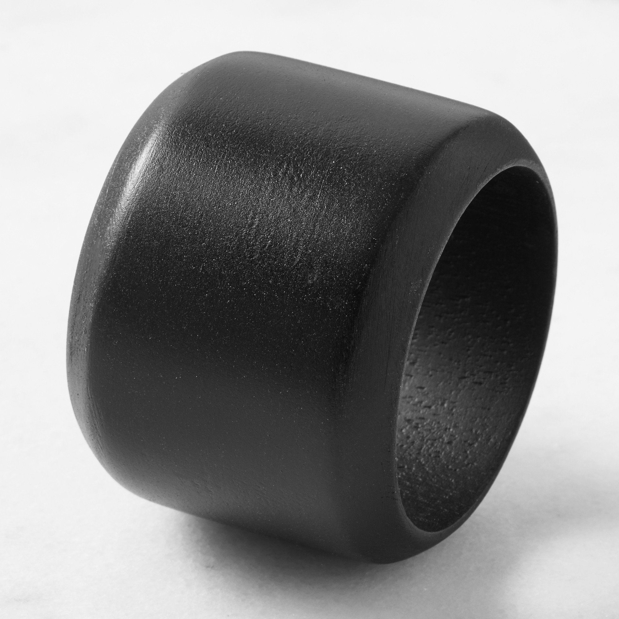 Black Wood Napkin Rings, Set of 4