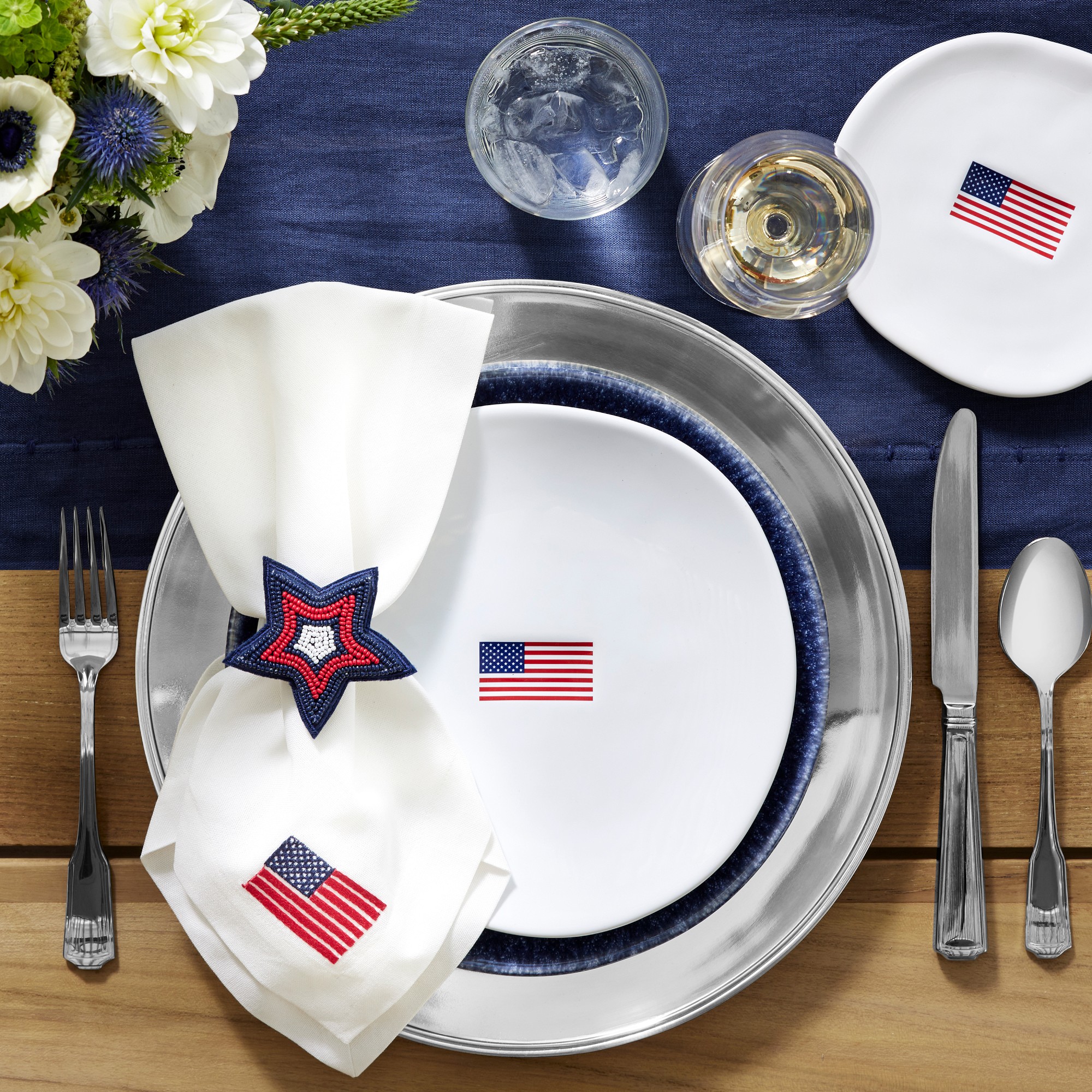 American Flag Napkins, Set of 4