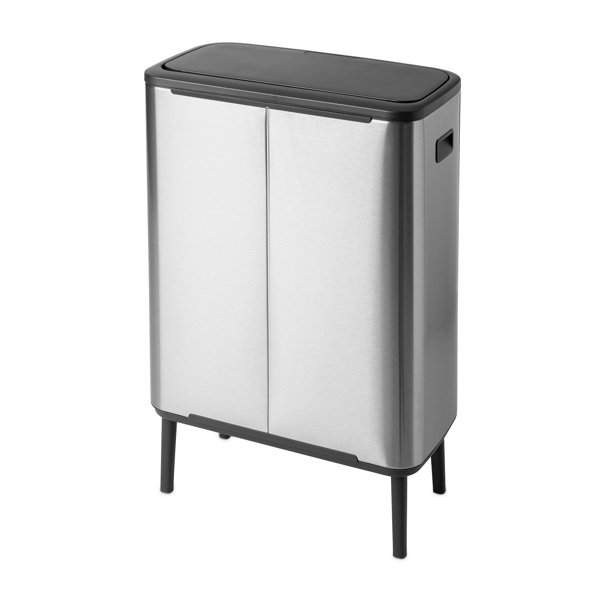 Brabantia Bo Touch Top Hi Dual Compartment Recycling Trash Can, 2 x 8 Gallon