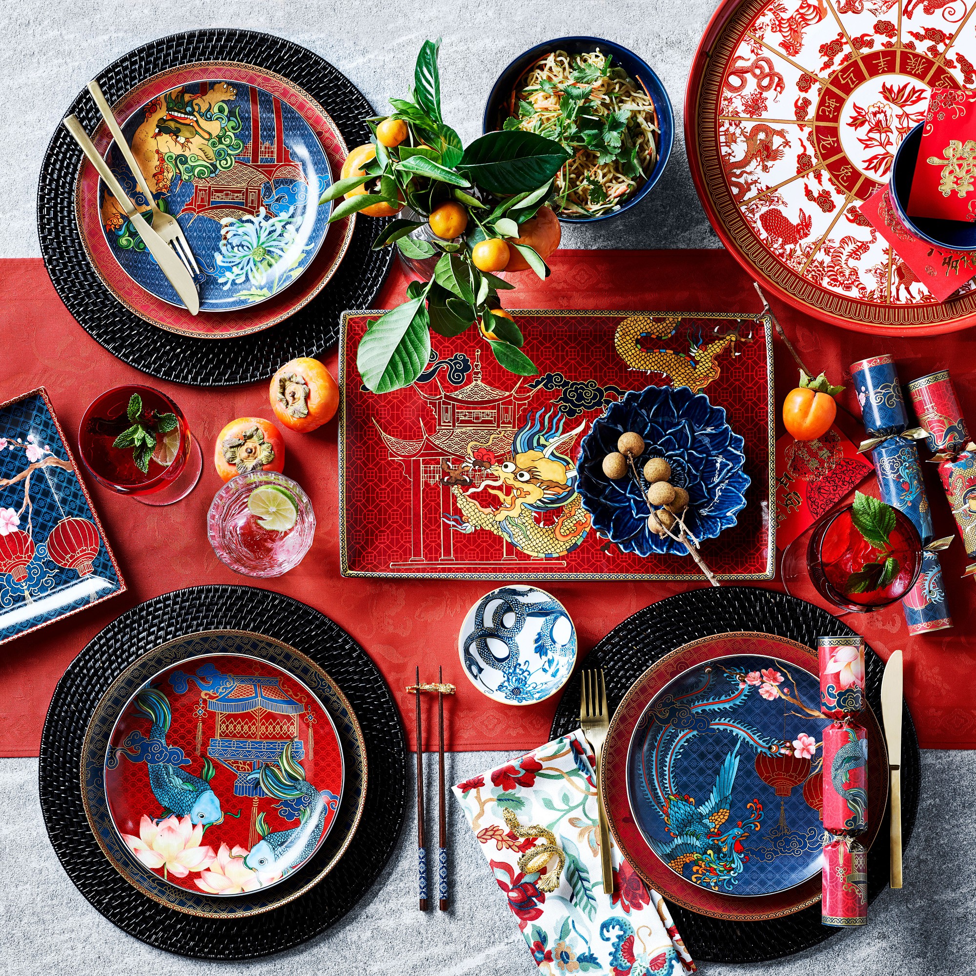 Black Woven Hapao Round Placemat