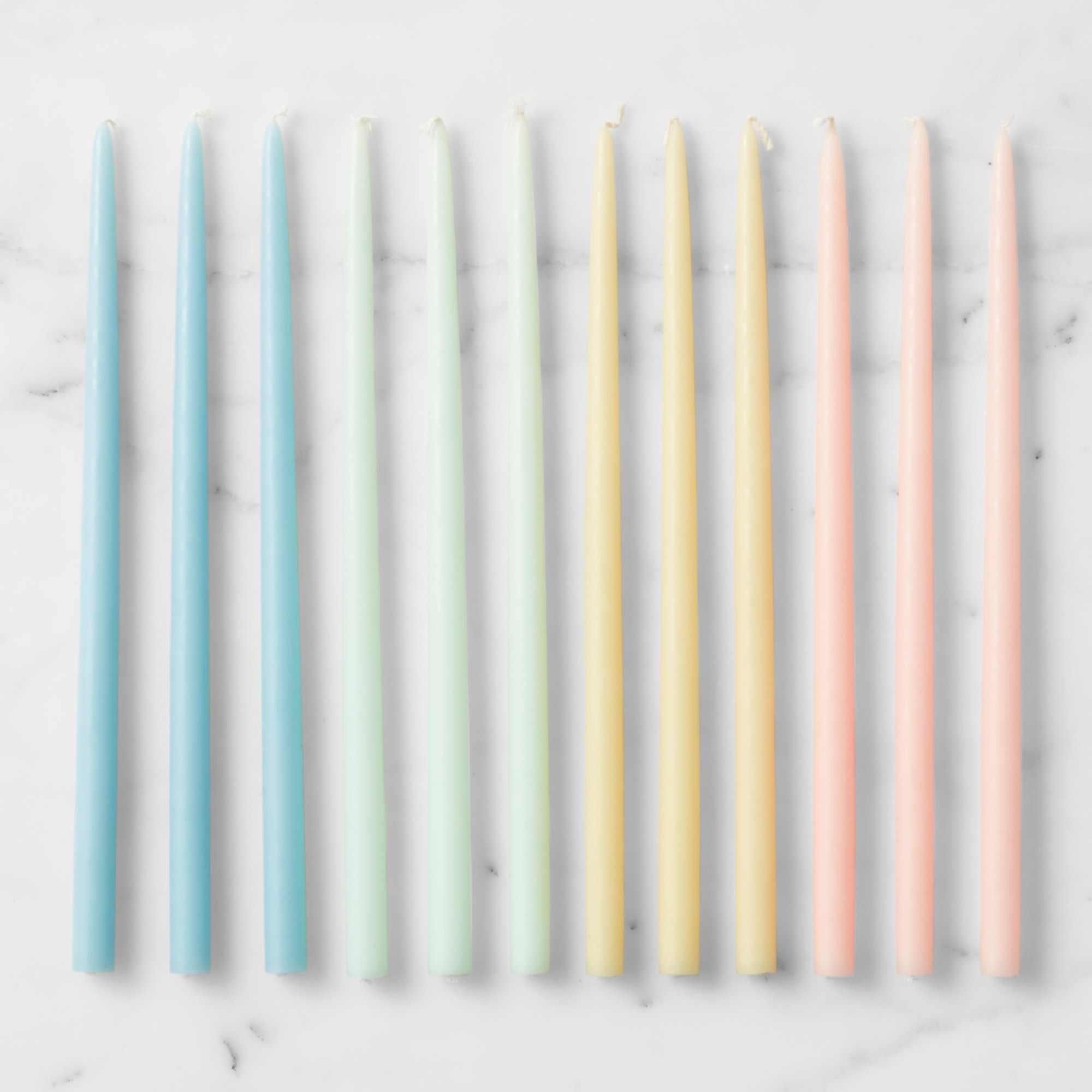 Easter Pastel Tiny Taper Candles, Set of 12