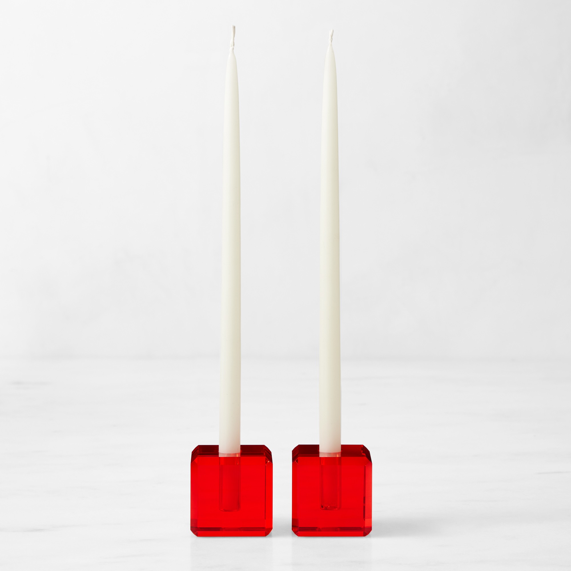 Crystal Tiny Taper Holders, Set of 2