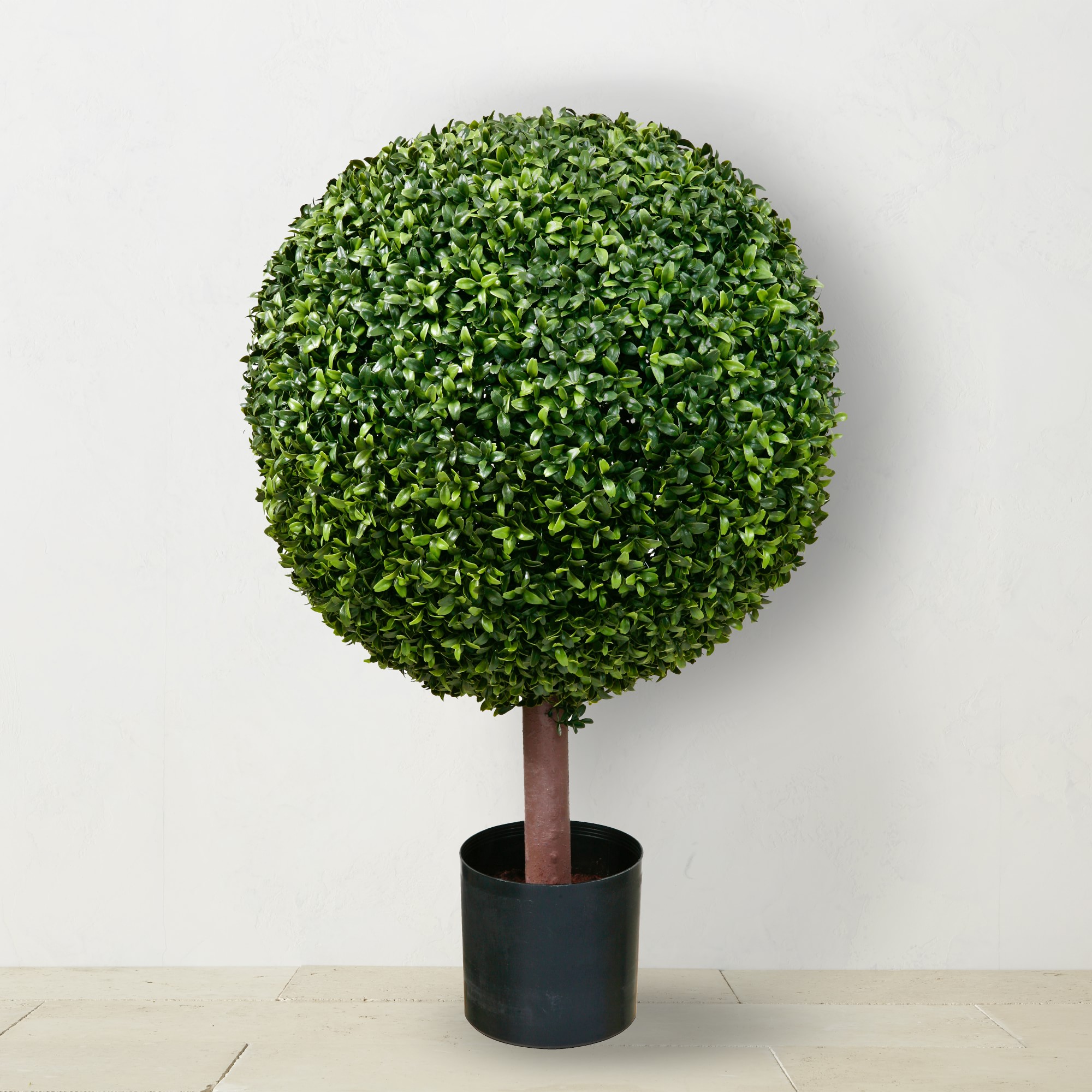 Faux Boxwood Ball Topiary, Indoor/Sheltered Outdoor, 33
