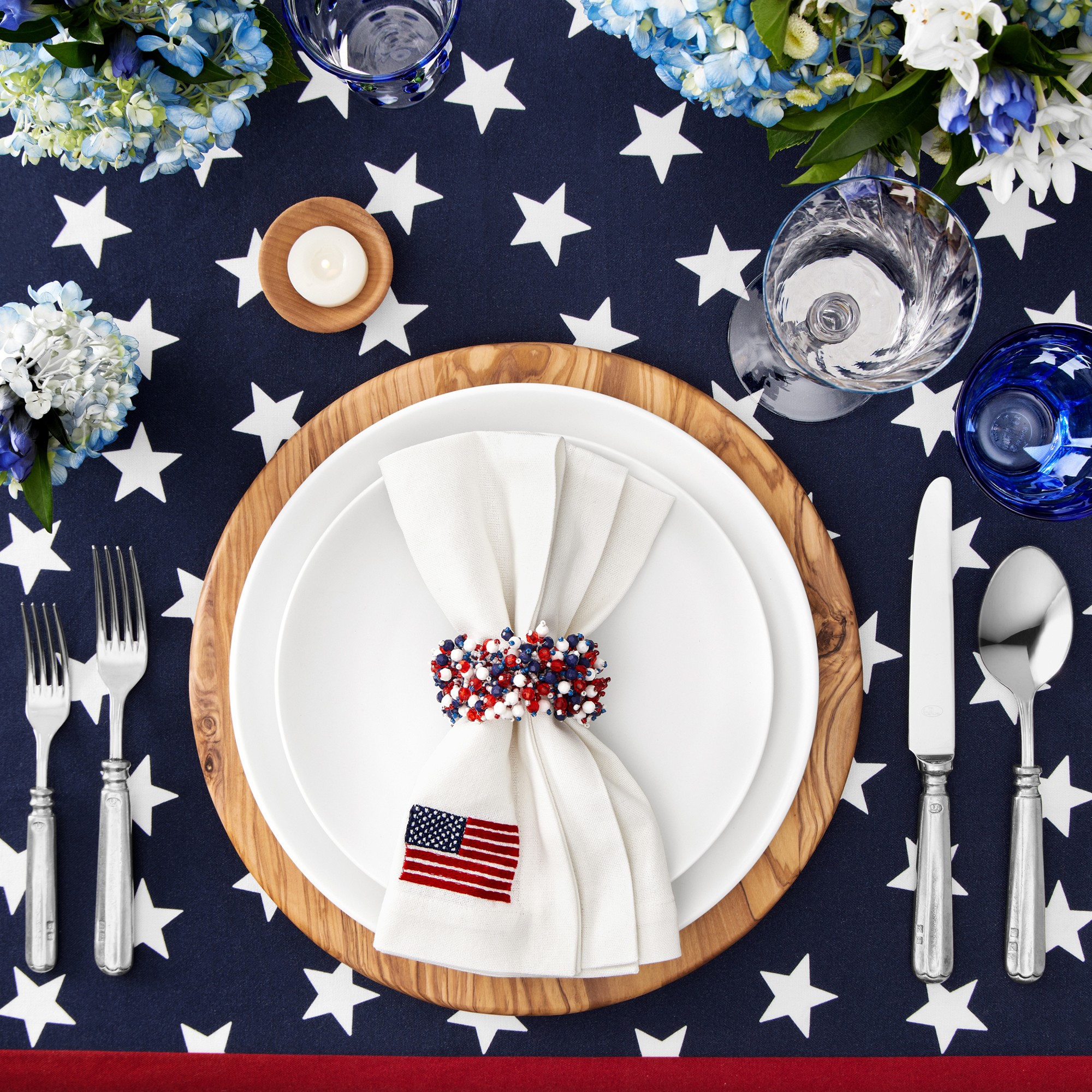 American Flag Napkins, Set of 4