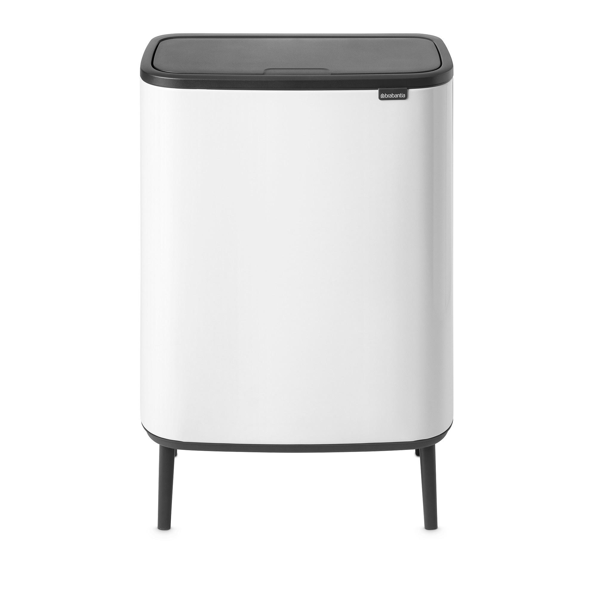 Brabantia Bo Touch Top Hi Dual Compartment Recycling Trash Can, 2 x 8 Gallon