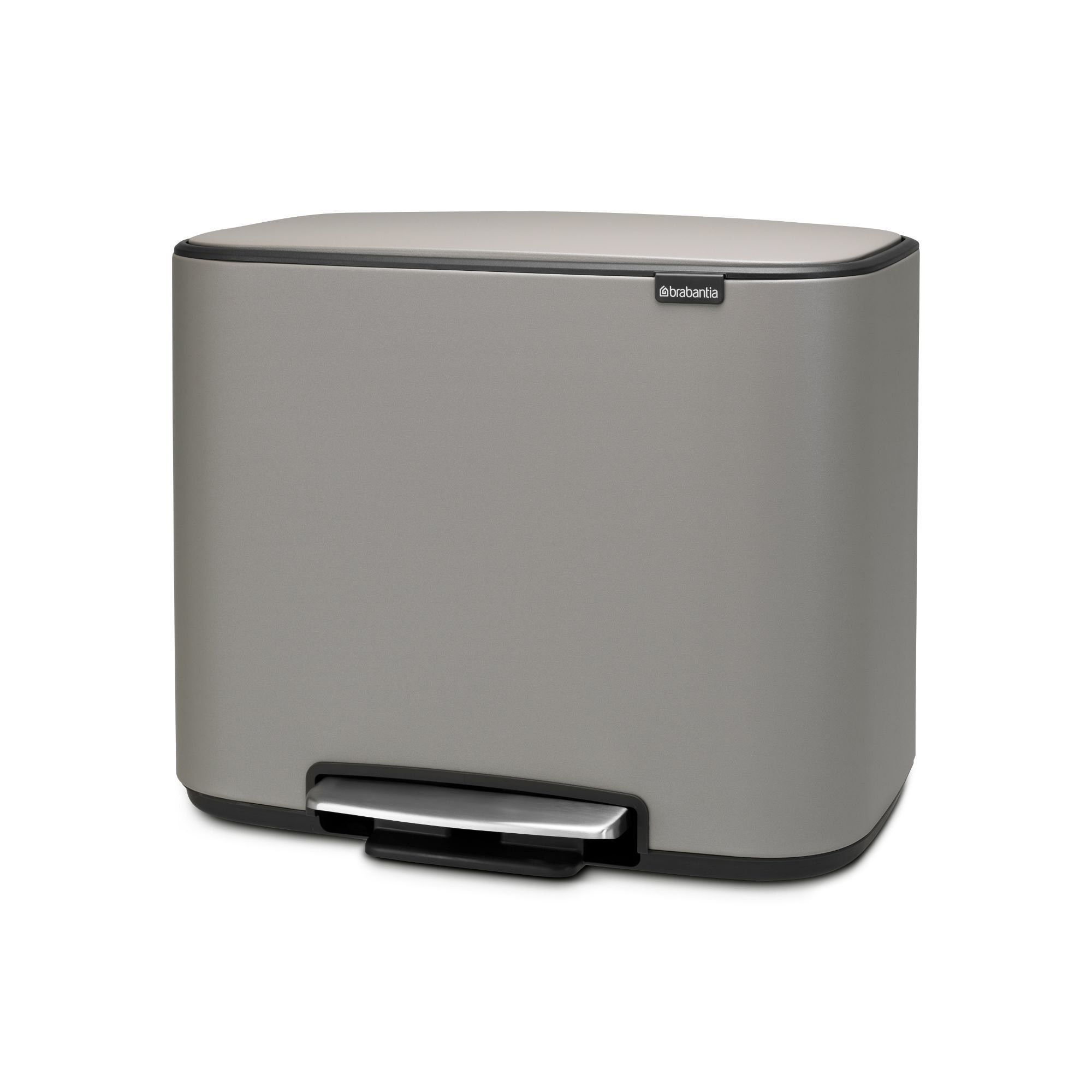 Brabantia Bo Step On Multi Compartment Recycling Trash Can, 3 x 3 Gallon