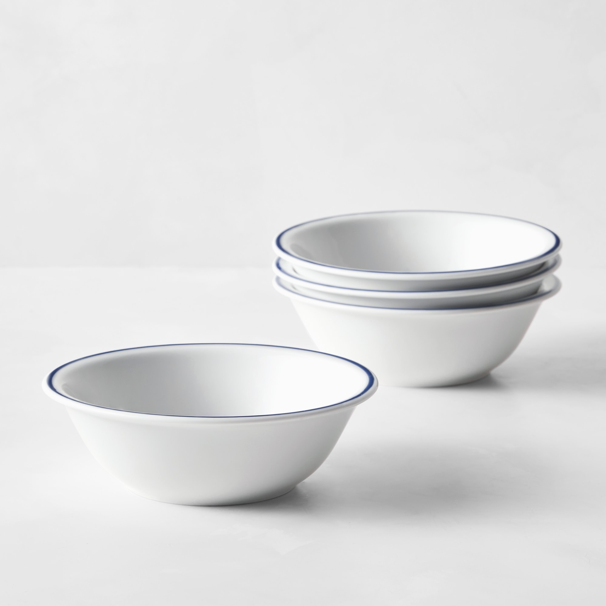 Apilco Tradition Blue-Banded Cereal Bowls, Set of 4