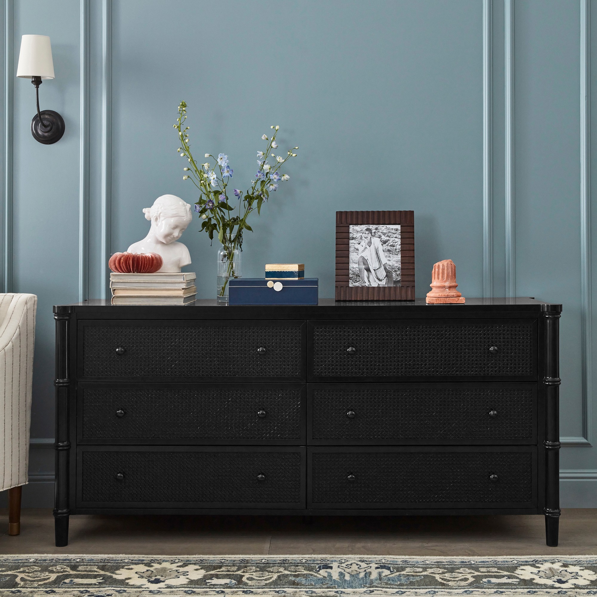 Cane 6-Drawer Dresser (68)