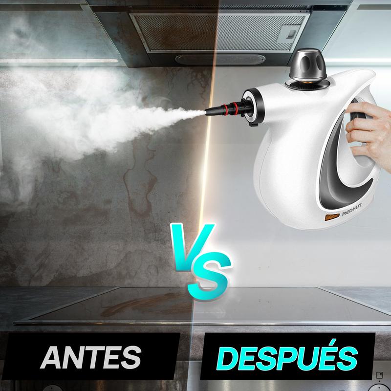 REDHUT Tragbarer Dampfreiniger 12 Zubehörteile, hoher Druck und umweltfreundlich, Desodorierung und Desinfektion im Haushalt, Küche und Bad