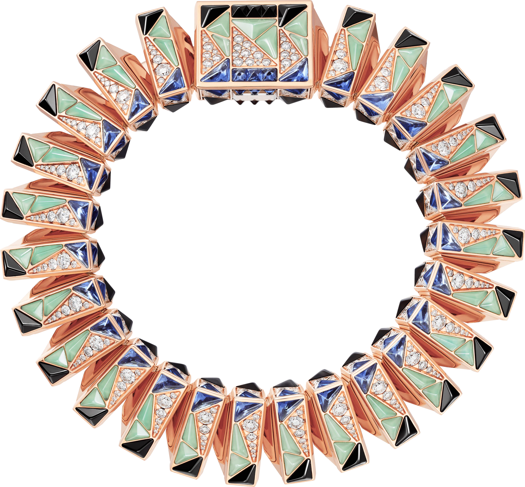 Cartier Libre Rose Gold & Diamonds & Sapphires & Coral & Chrysoprases & Spinels Lady’s Watch, HPI01568