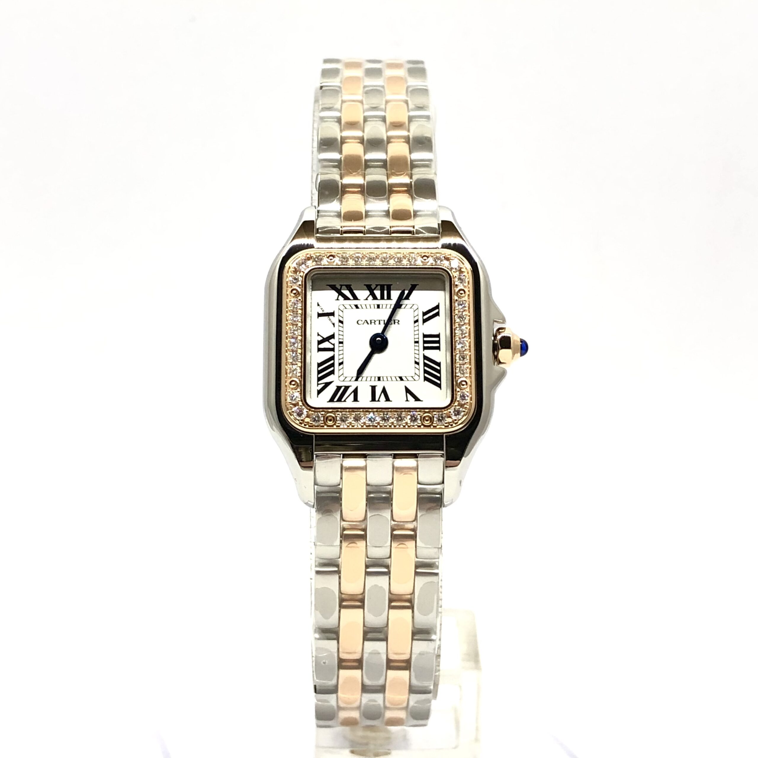 Cartier Panthère 18K Pink Gold & Stainless Steel & Diamonds Small Model Ladies Watch, W3PN0006