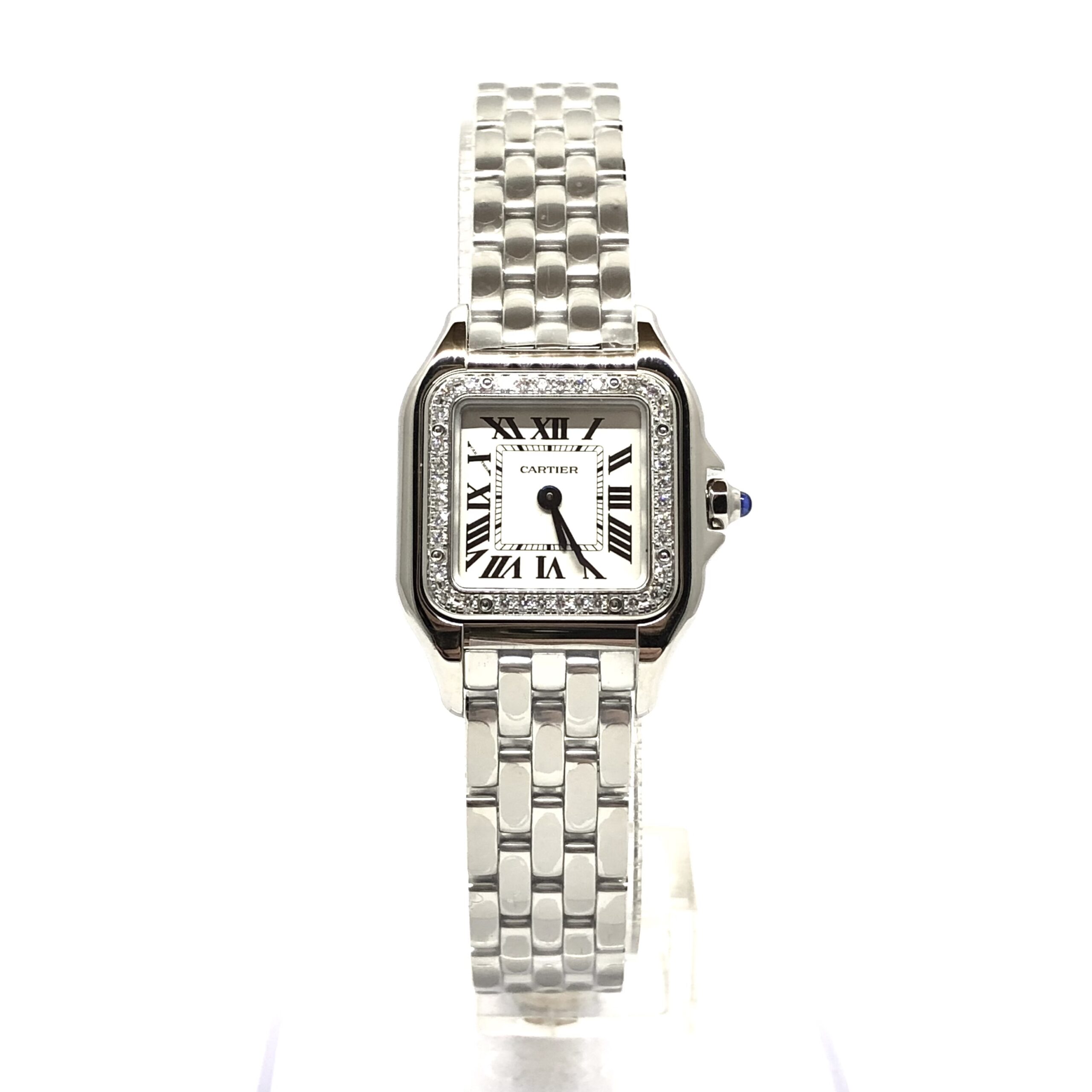 Cartier Panthère Stainless Steel & Diamonds Small Model Ladies Watch, W4PN0007