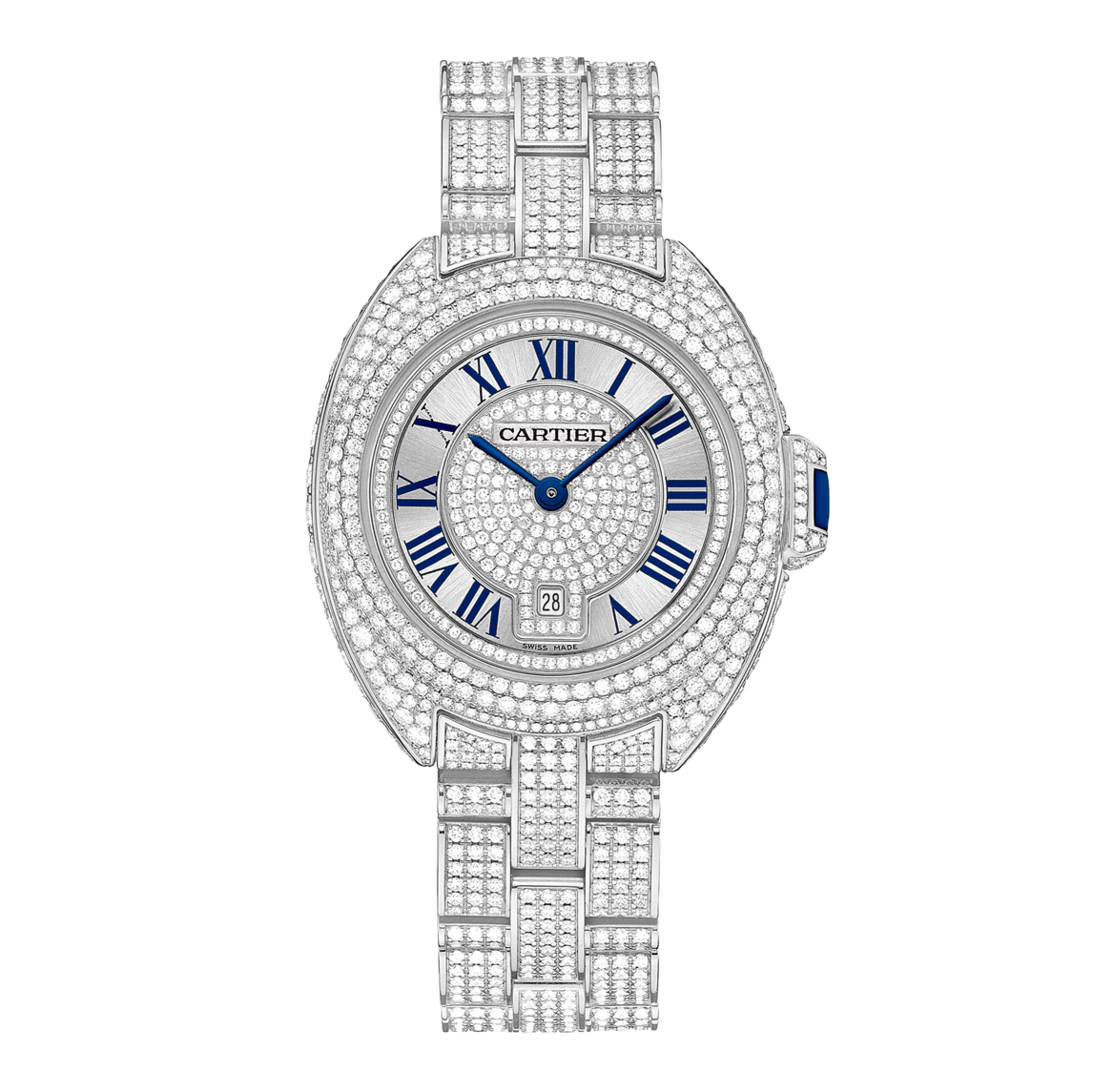 Clé De Cartier 18K White Gold & Diamonds Lady’s Watch on a Bracelet, HPI00980
