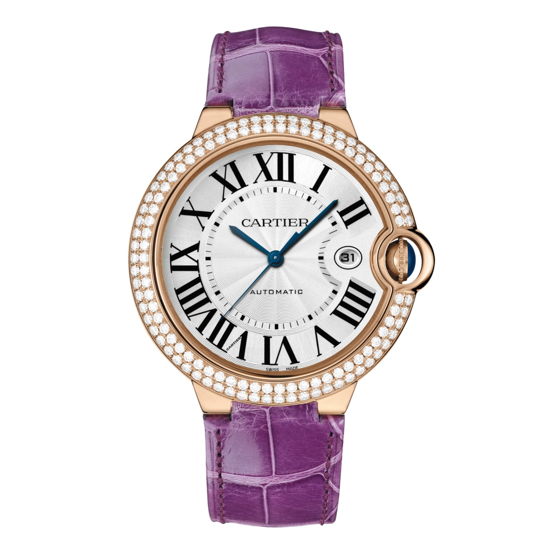 Cartier Ballon Bleu 42mm 18K Rose Gold & Diamonds Unisex Watch, WJBB0031