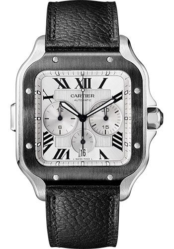 Cartier Santos Chronograph Stainless steel Men’s Watch, WSSA0052