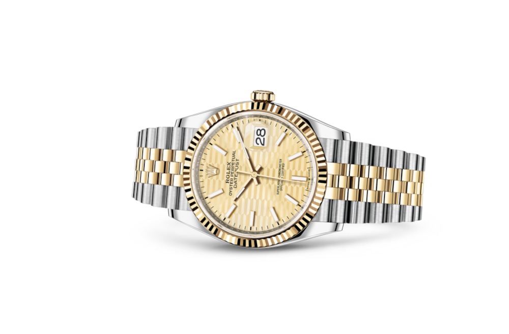LadyRolex DATEJUST 36 Golden Fluted Motif，126233